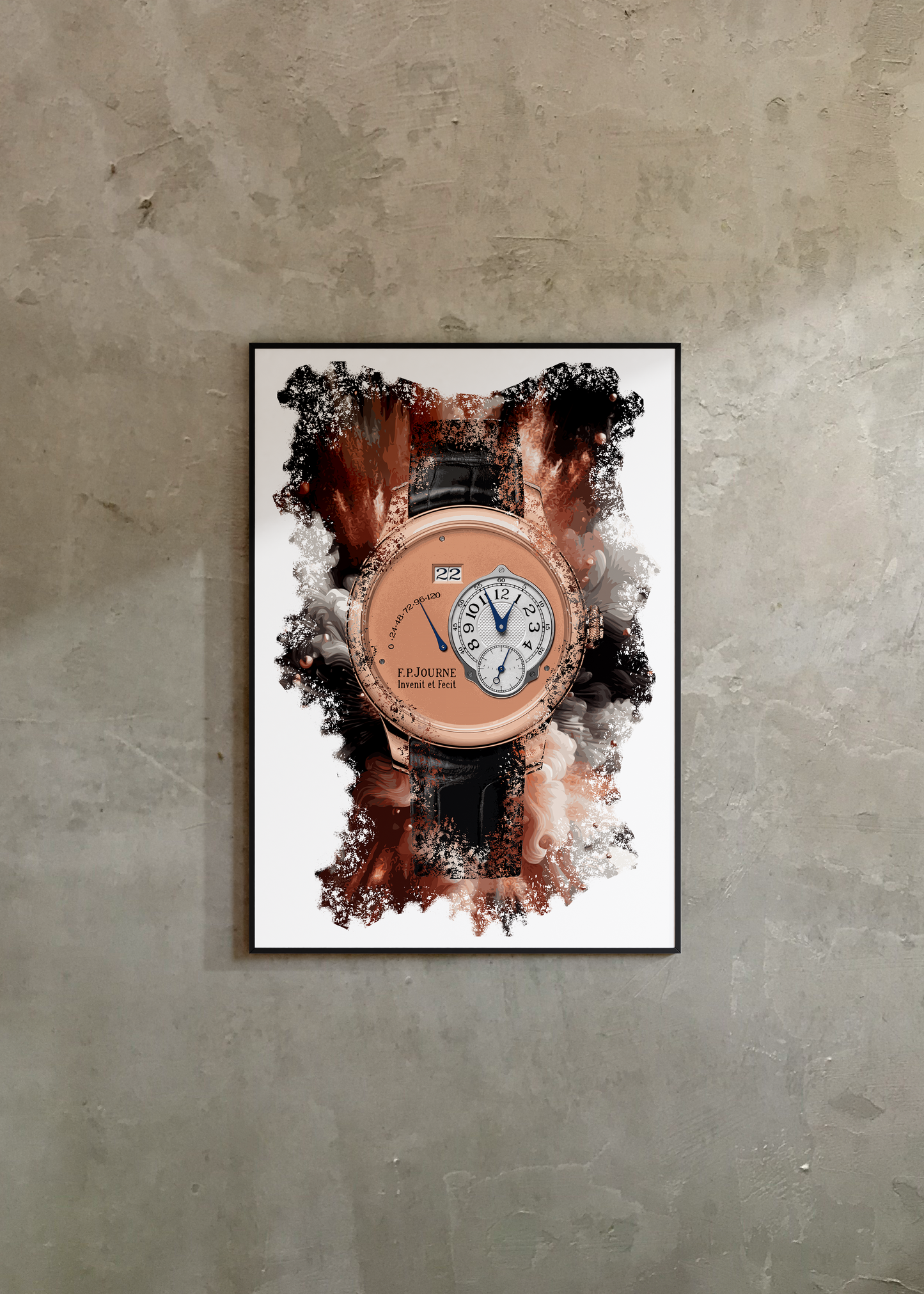 Automatique - Rose Gold Watch Art Print Poster