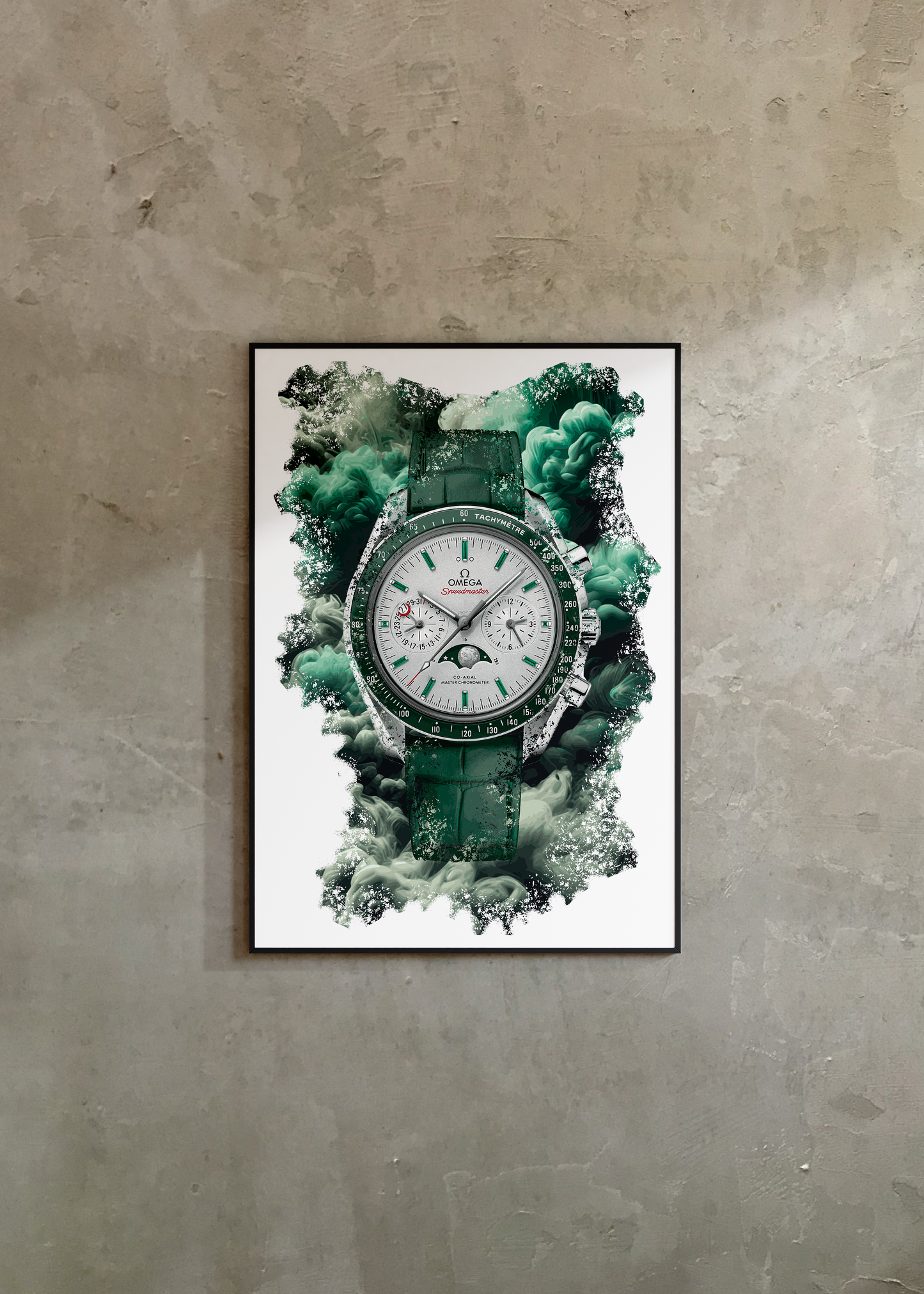 Speedmaster Moonphase Ref. 304.93.44.52.99.003 Watch Art Print Poster