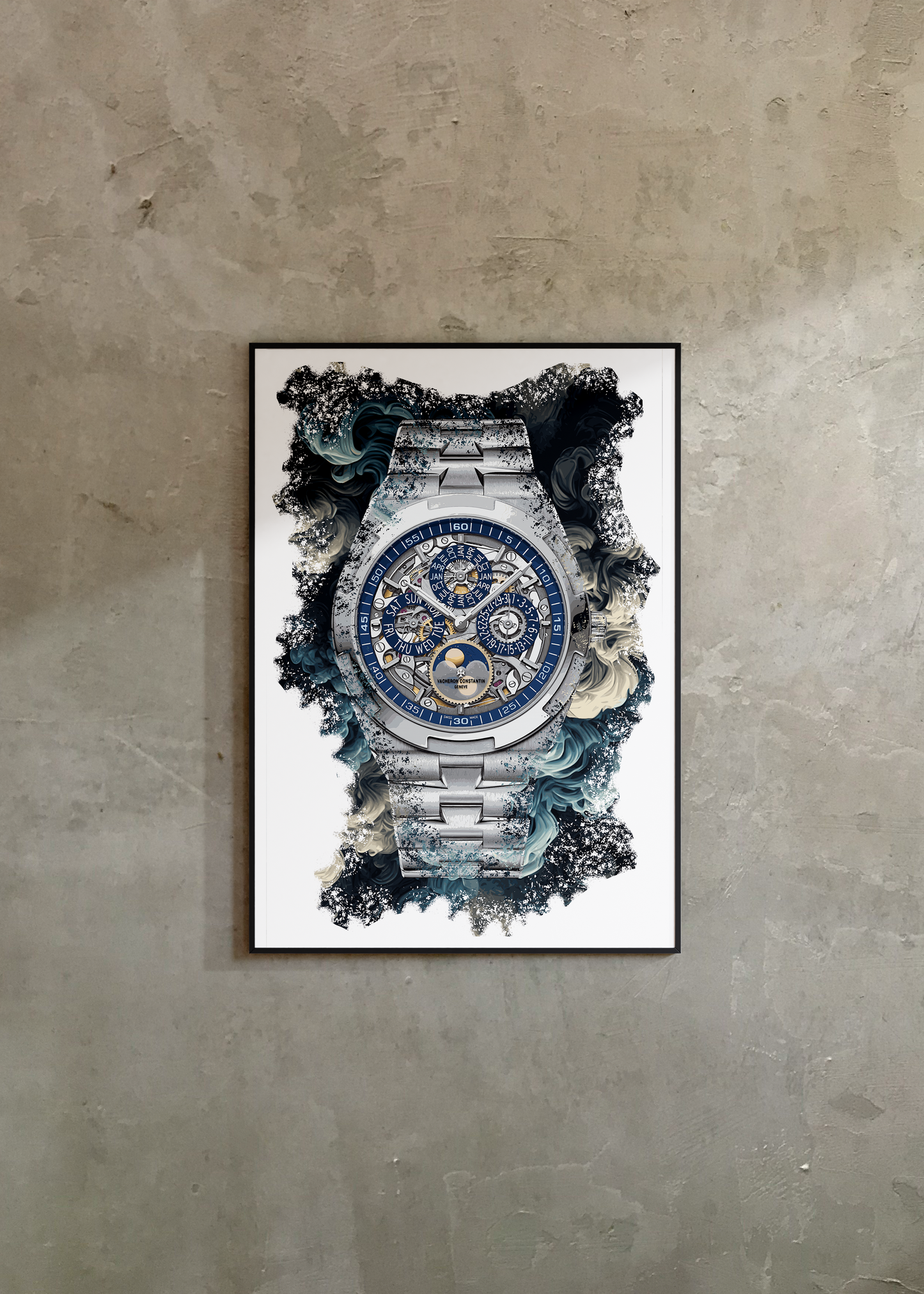 Overseas Perpetual Calendar Ultra-Thin Skeleton Ref. 4300V/120G-B946 Watch Art Print Poster