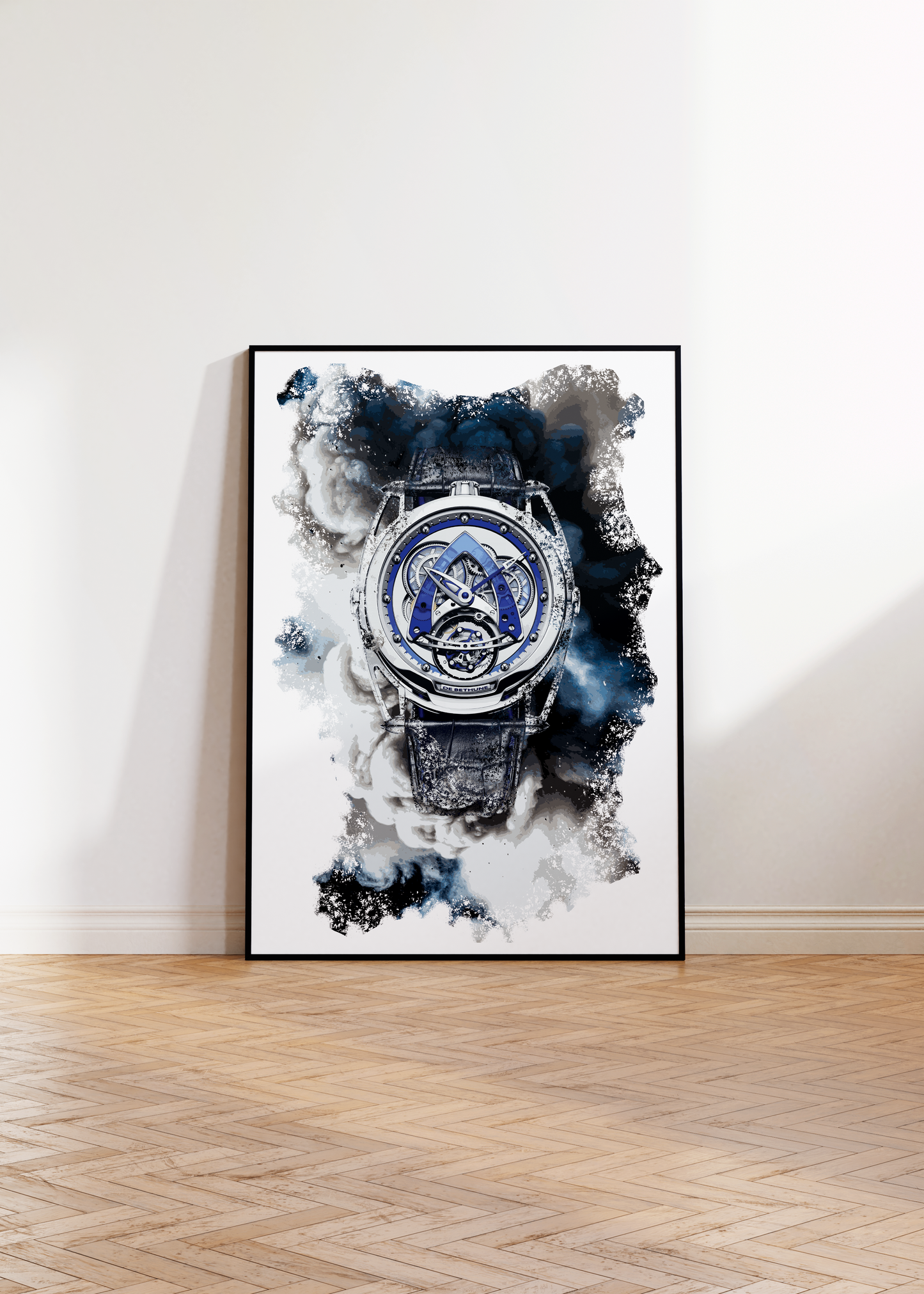 DB28 Steel Wheels Sapphire Tourbillon Ref. DB28SWTTIS1B Watch Art Print Poster
