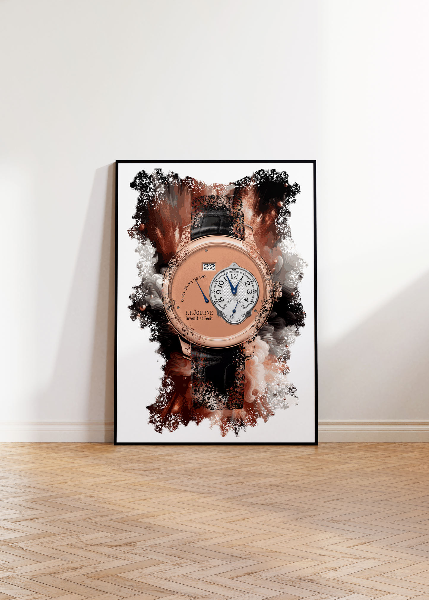 Automatique - Rose Gold Watch Art Print Poster