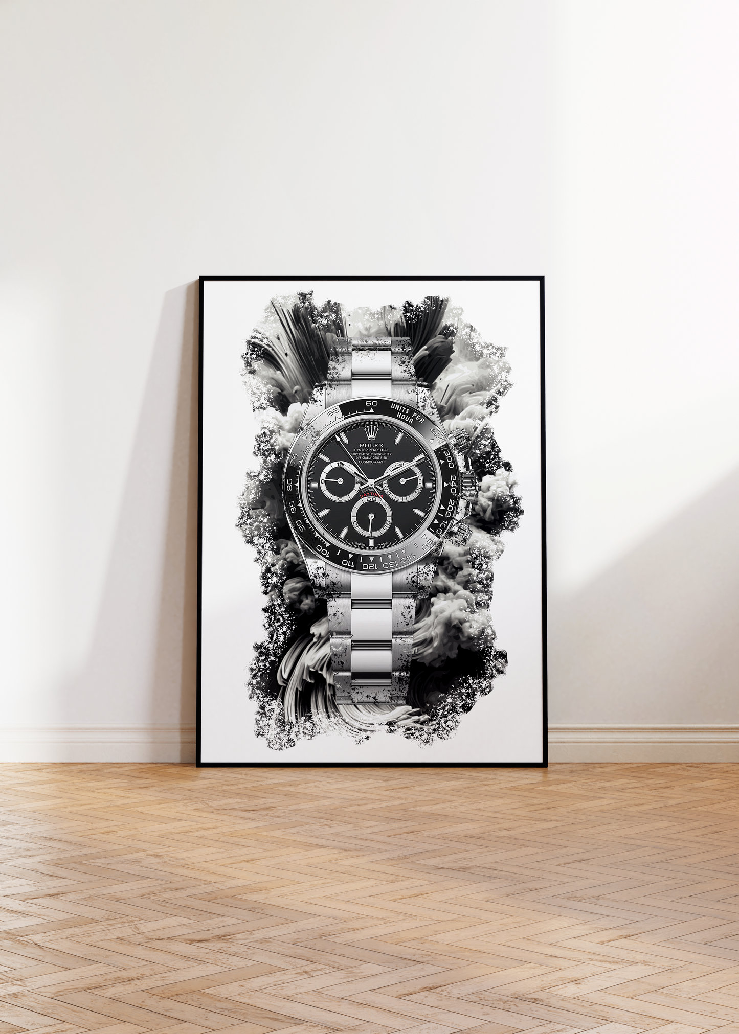Daytona Ref. 126500LN Black Dial Watch Art Print Poster
