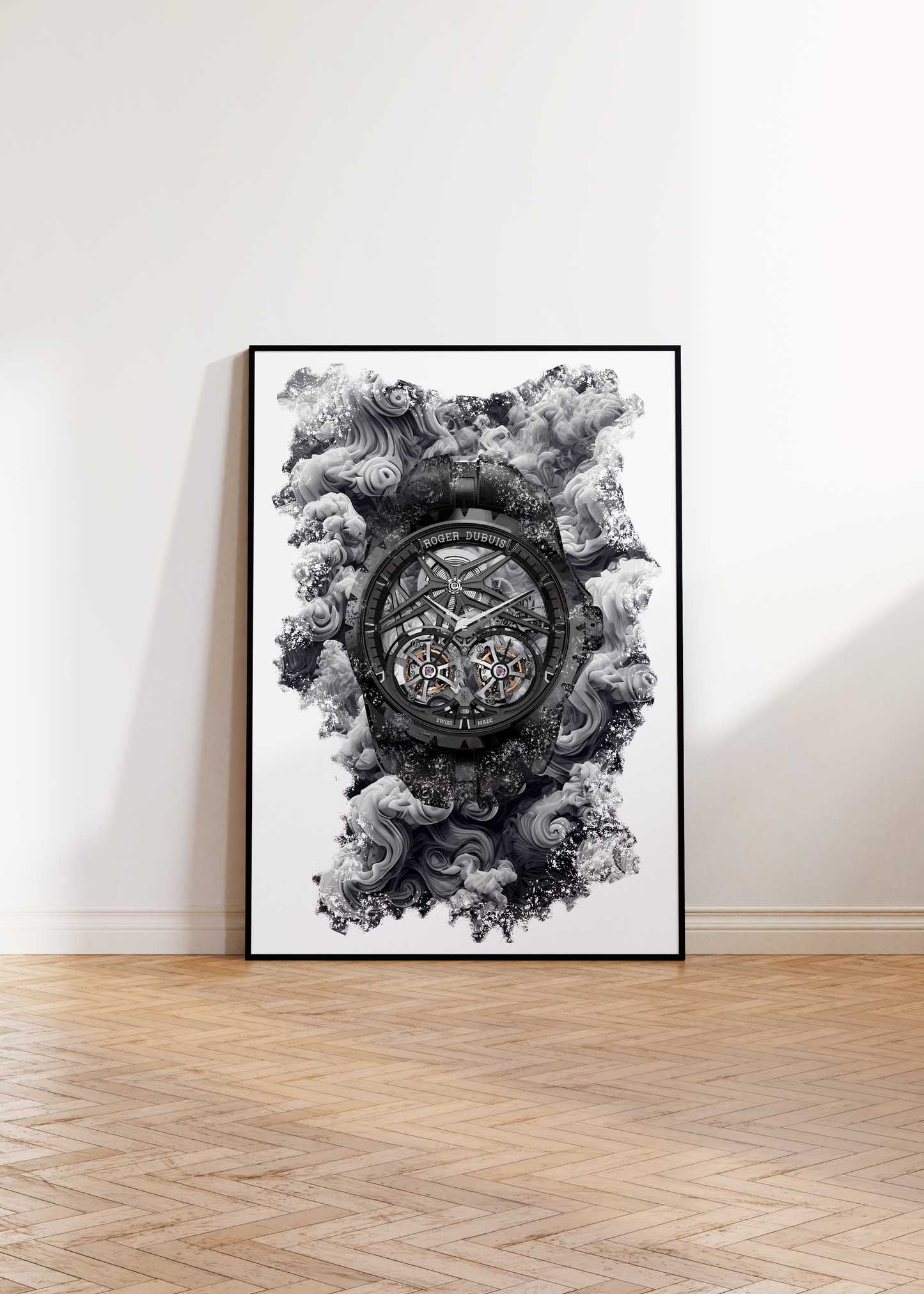 Excalibur Double Tourbillon Black Ceramic Ref. RDDBEX0820 Watch Art Print Poster