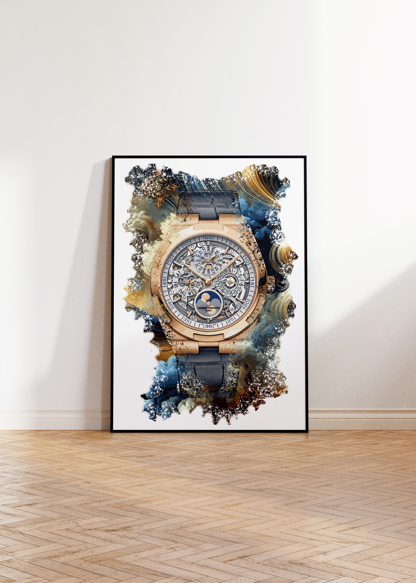Overseas Perpetual Calendar Ultra-Thin Skeleton Ref. 4300V/120R-B547 Watch Art Print Poster