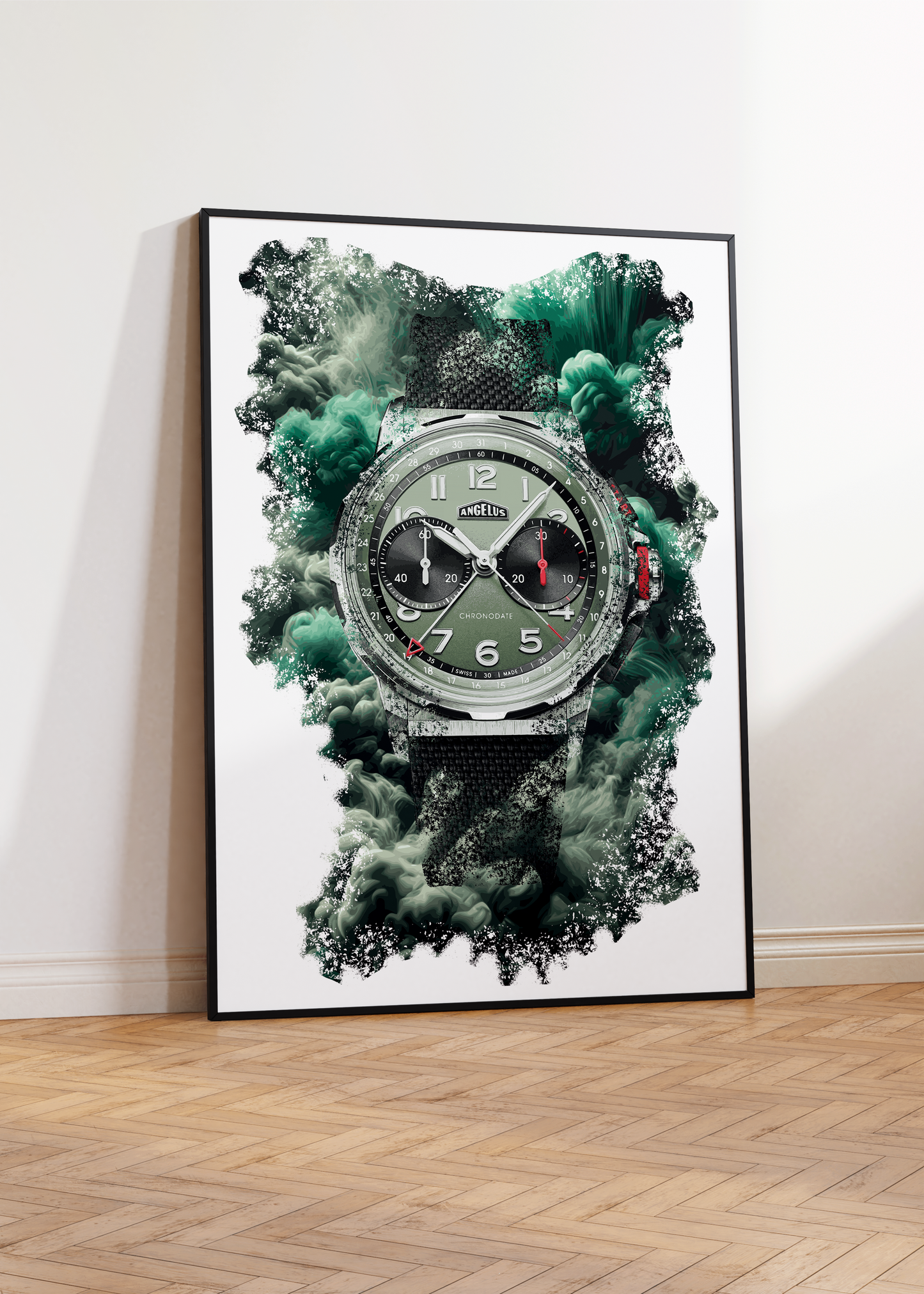 Chronodate Titanium Green Ref. 0CDZF.F01A.K009B Watch Art Print Poster