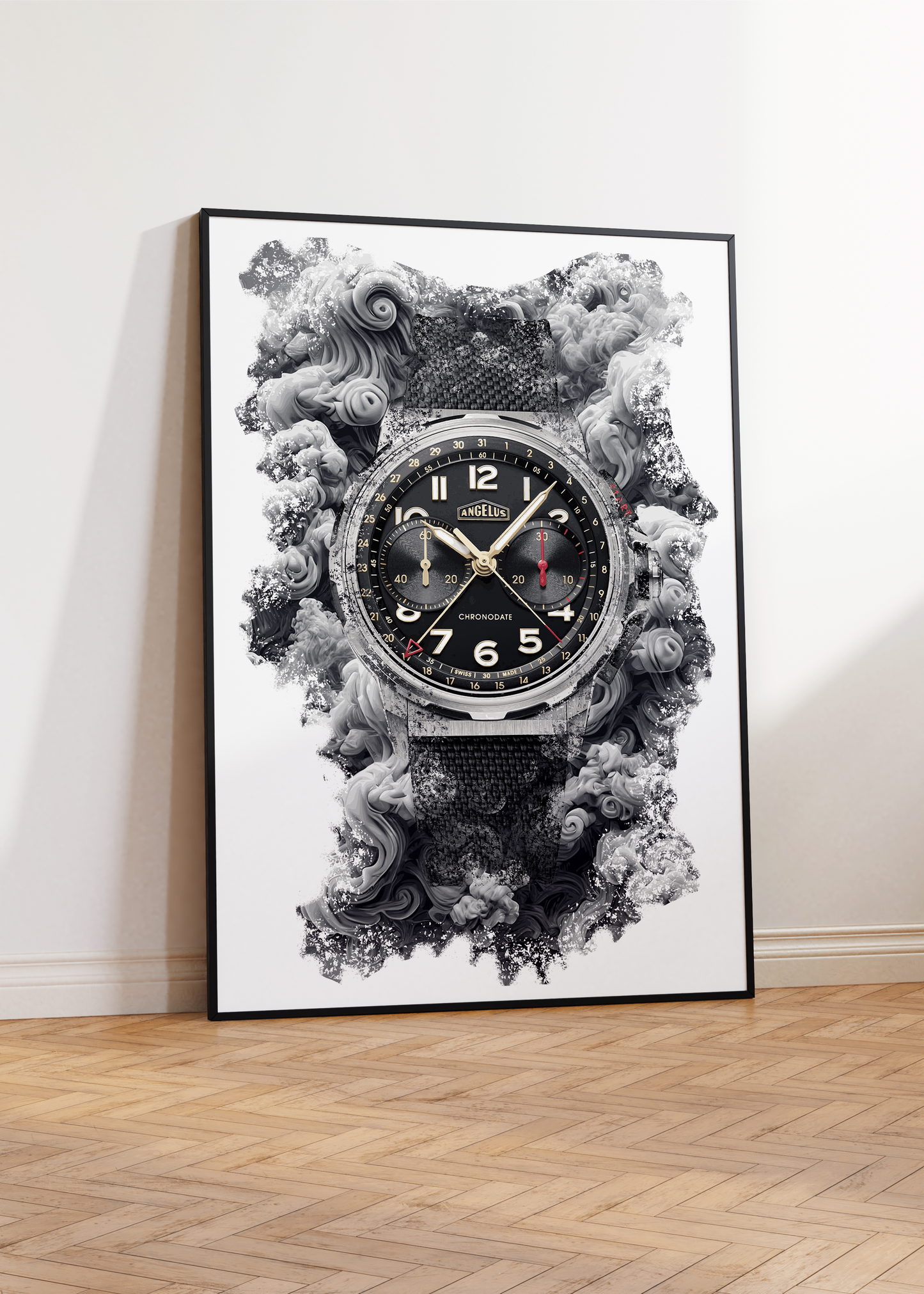 Chronodate Titanium Black Ref. 0CDYF.B02A.K009B Watch Art Print Poster