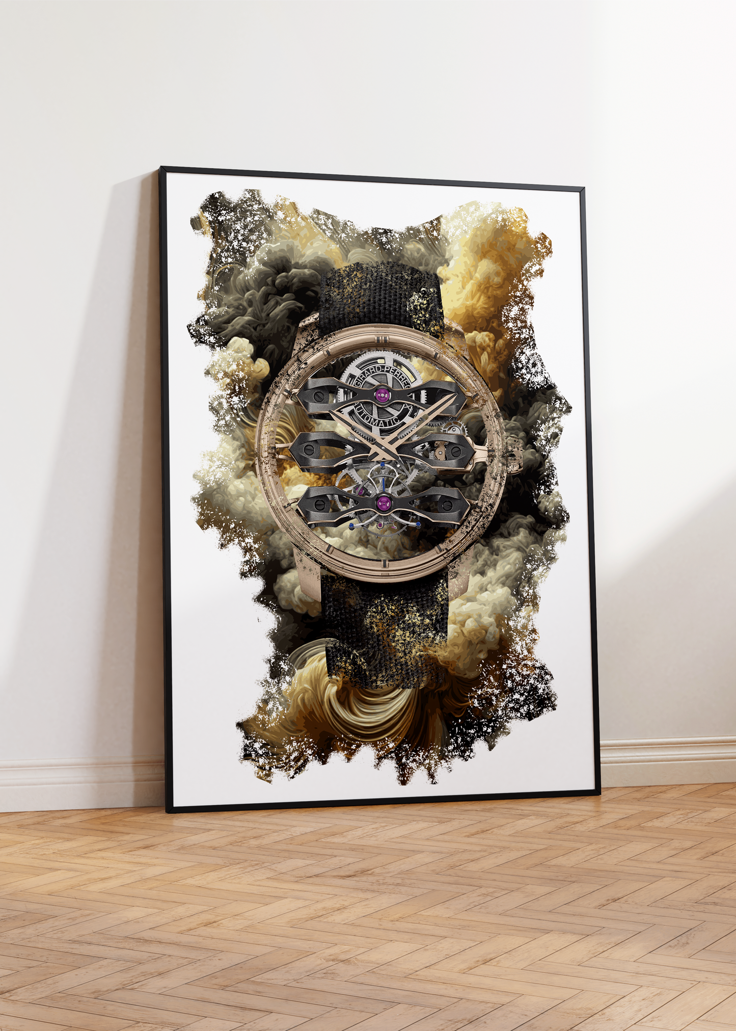 Tourbillon with Three Flying Bridges Ref. 99296-52-3434-5CC Watch Art Print Poster