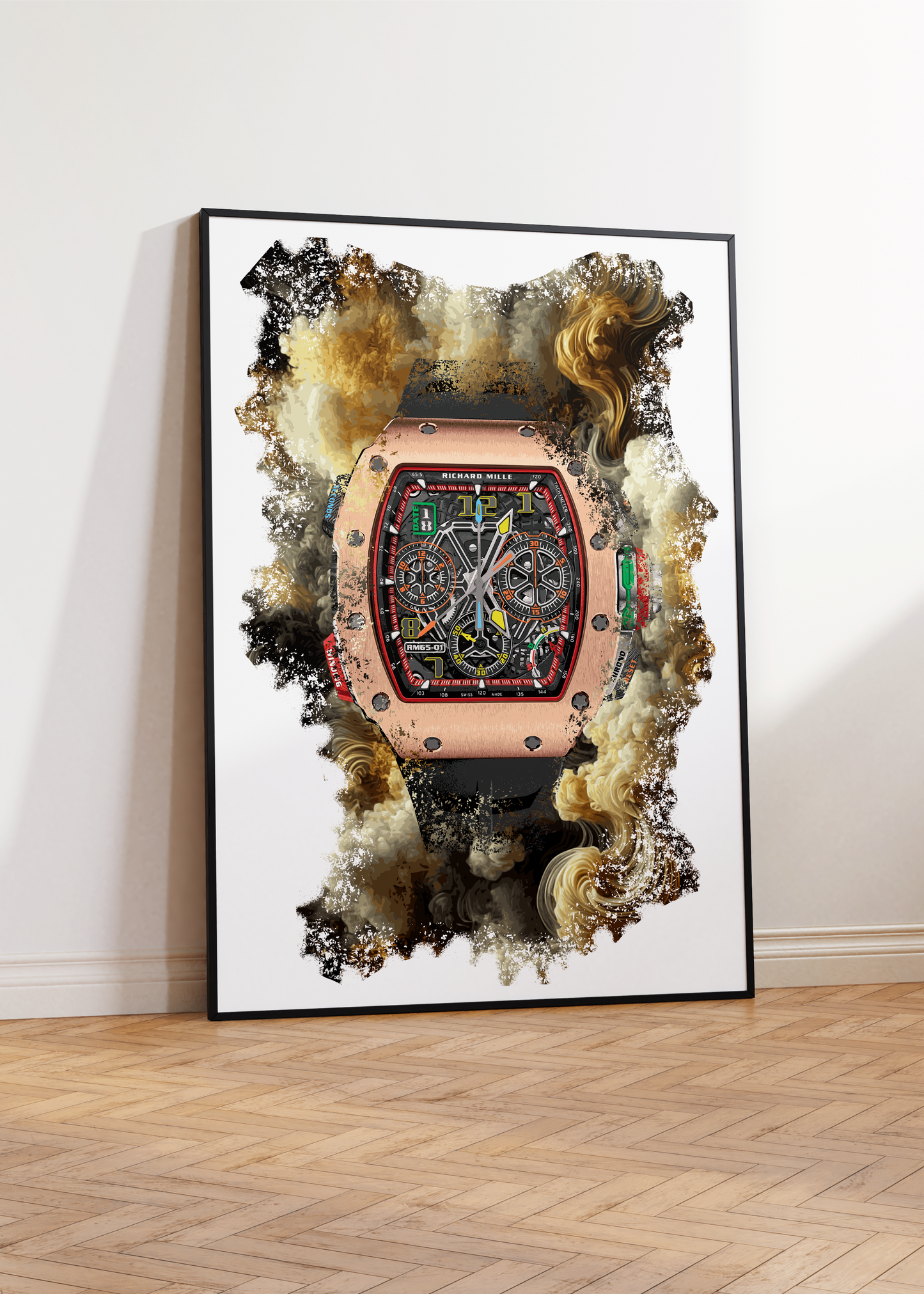 RM 65-01 Red Gold and Carbon TPT Watch Art Print Poster