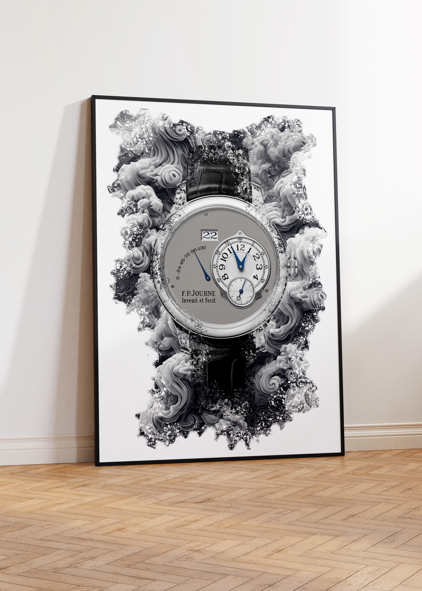 Automatique - Platinum Watch Art Print Poster