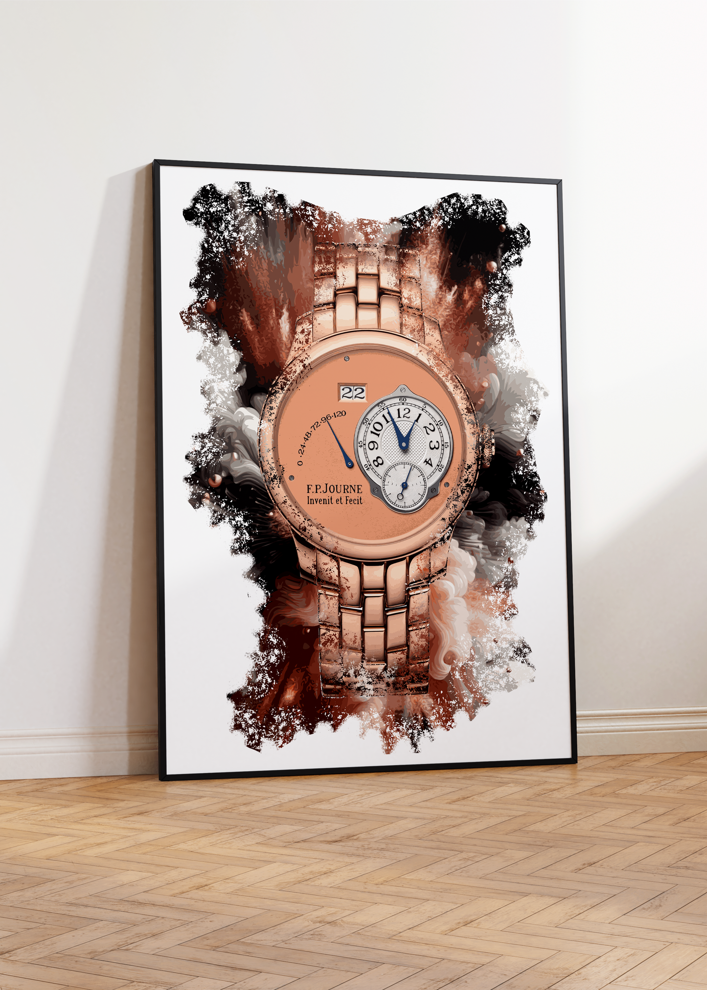 Automatique - Rose Gold Watch Art Print Poster