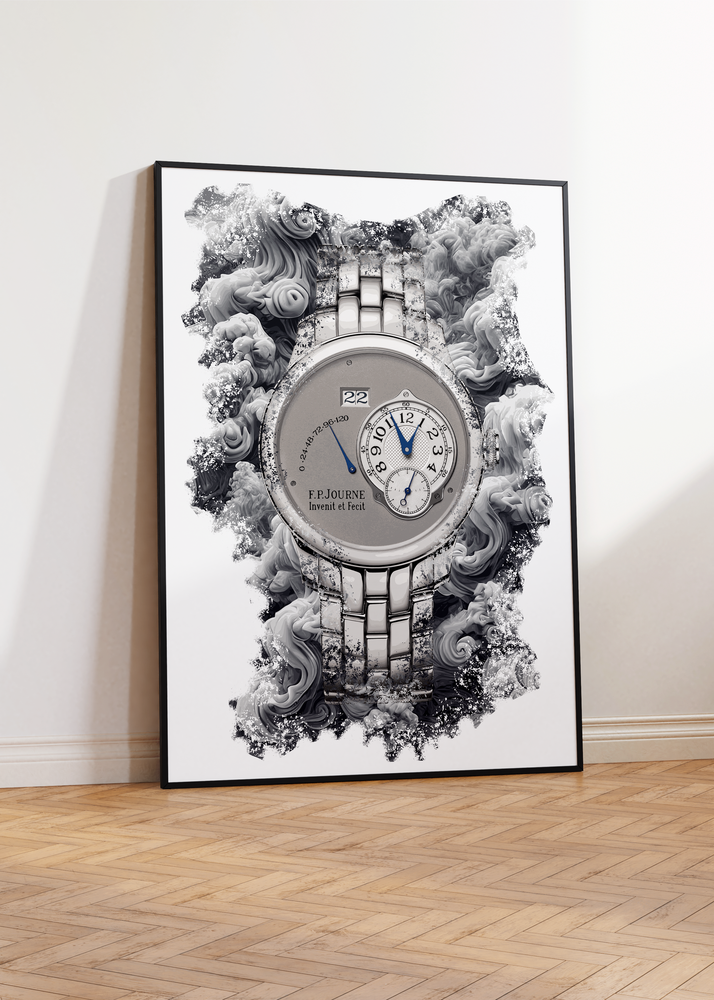 Automatique - Platinum Watch Art Print Poster