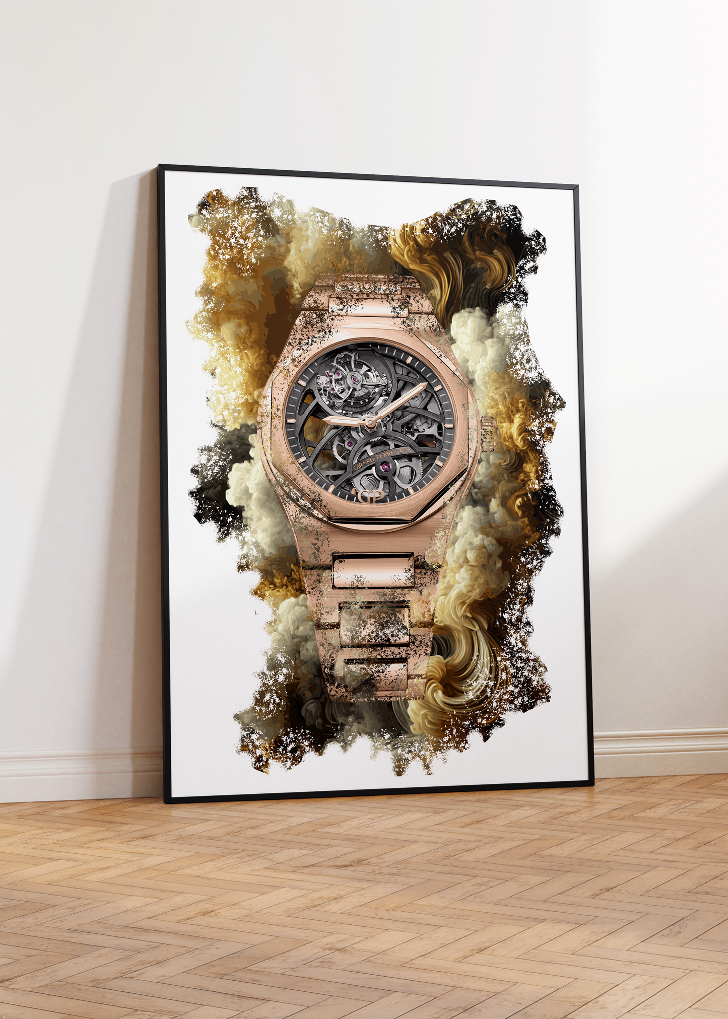 Laureato Flying Tourbillon Skeleton Ref. 99110-52-000-52A Watch Art Print Poster