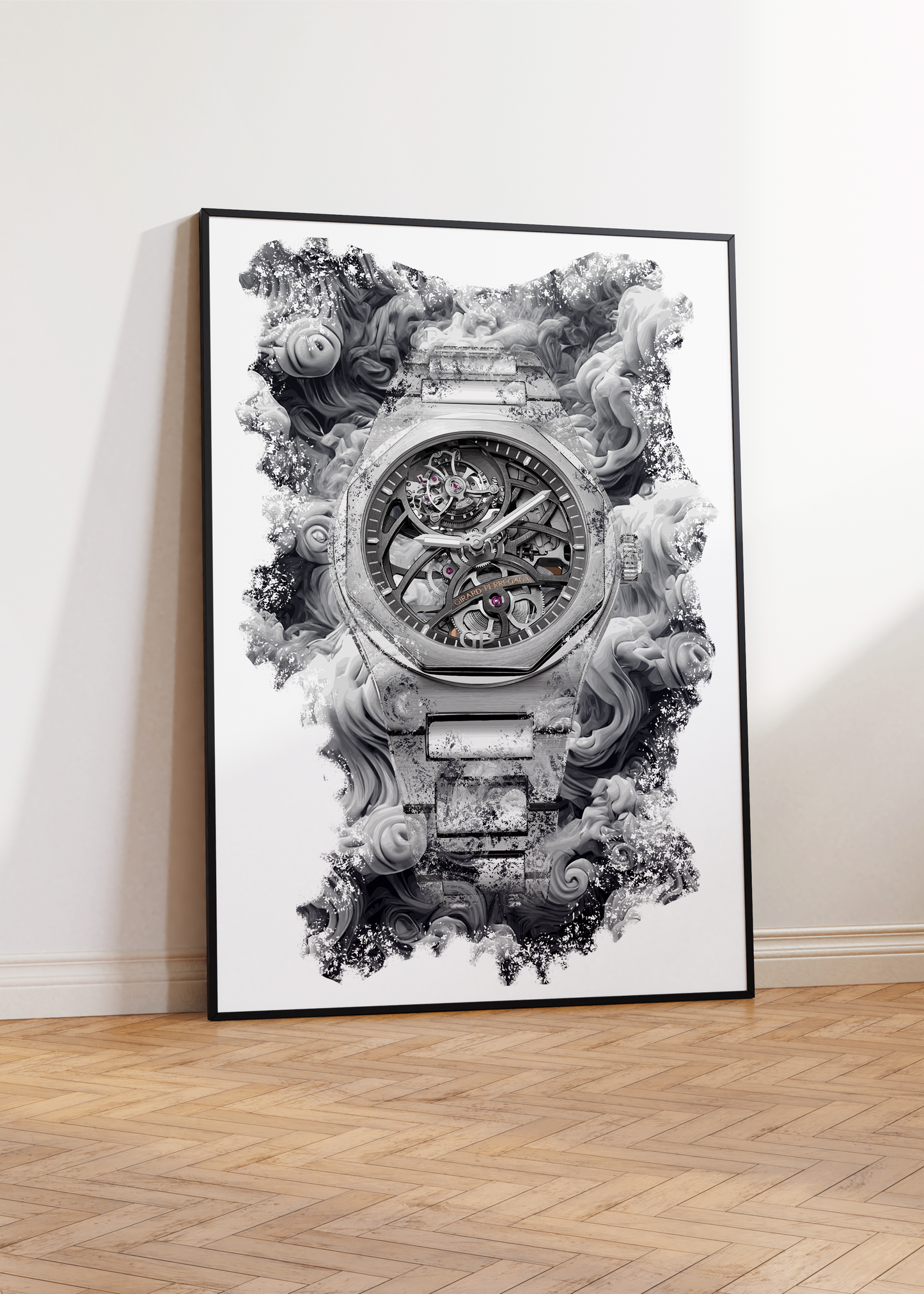 Laureato Flying Tourbillon Skeleton Ref. 99110-53-001-53A Watch Art Print Poster