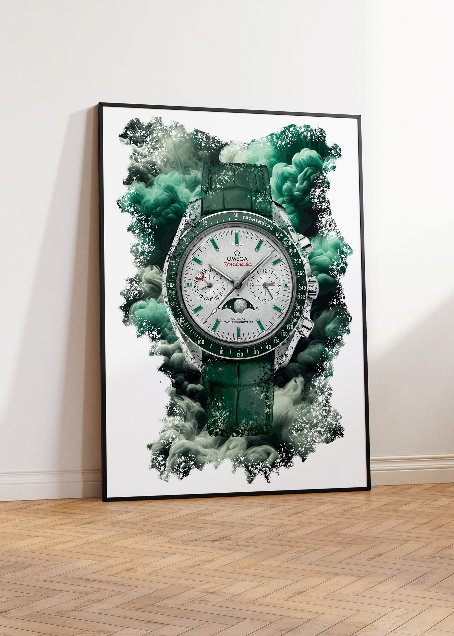 Speedmaster Moonphase Ref. 304.93.44.52.99.003 Watch Art Print Poster