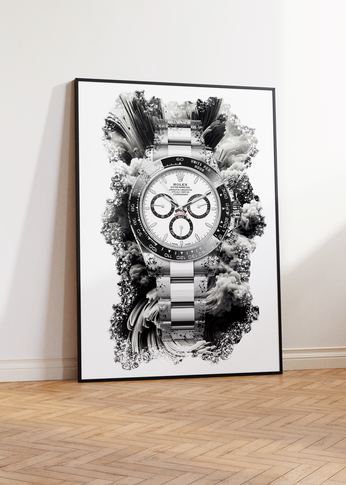 Daytona Ref. 126500LN White Dial (Panda) Watch Art Print Poster