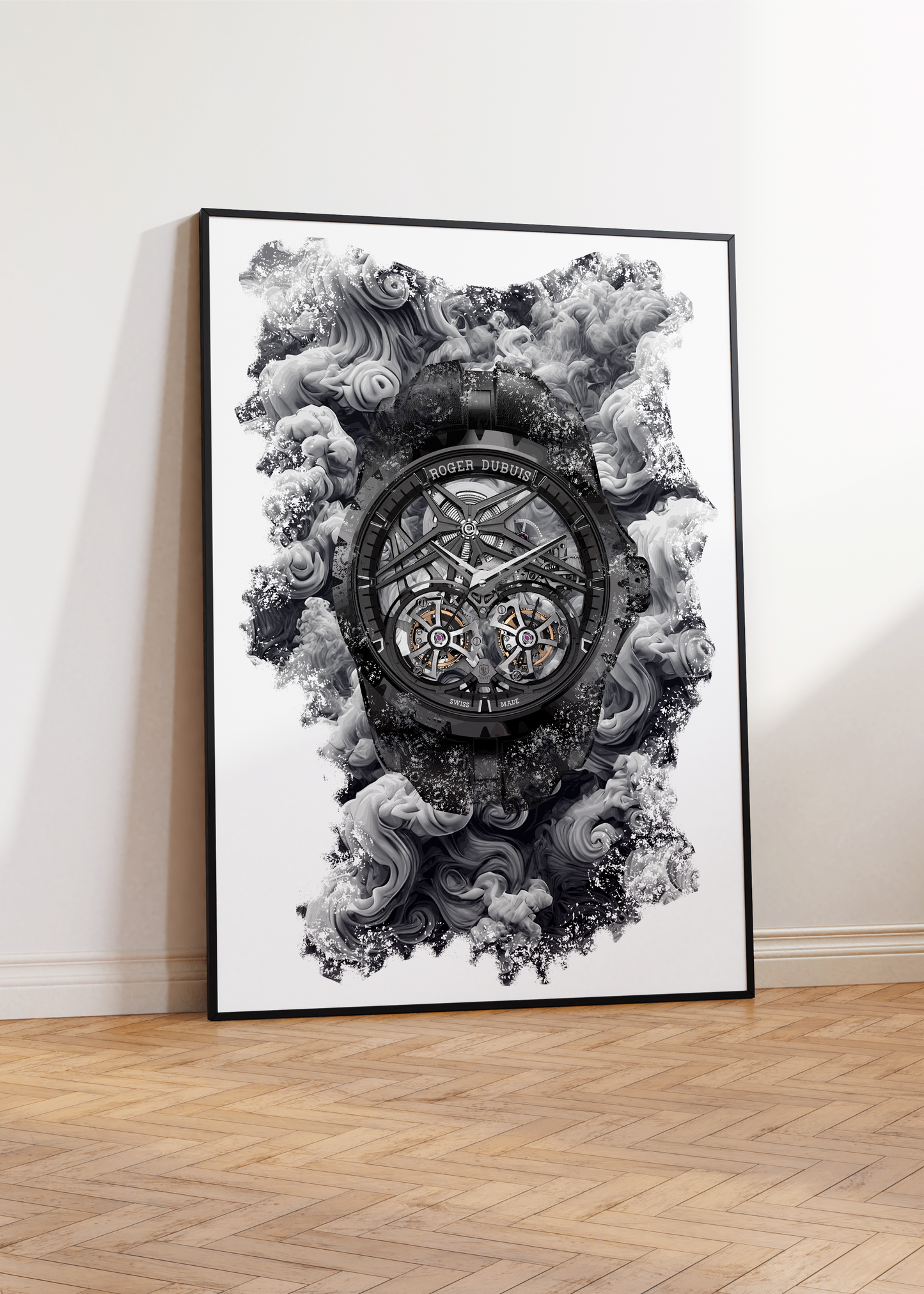 Excalibur Double Tourbillon Black Ceramic Ref. RDDBEX0820 Watch Art Print Poster