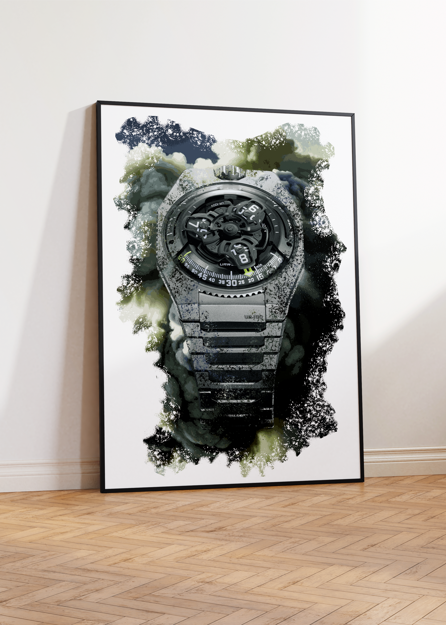 UR-100V Magic T Hunter Green Watch Art Print Poster