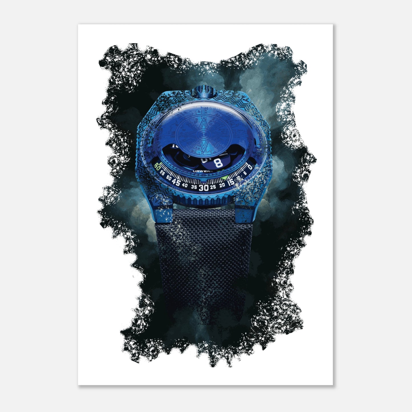 UR-100V Time and Culture II Watch Art Print Poster