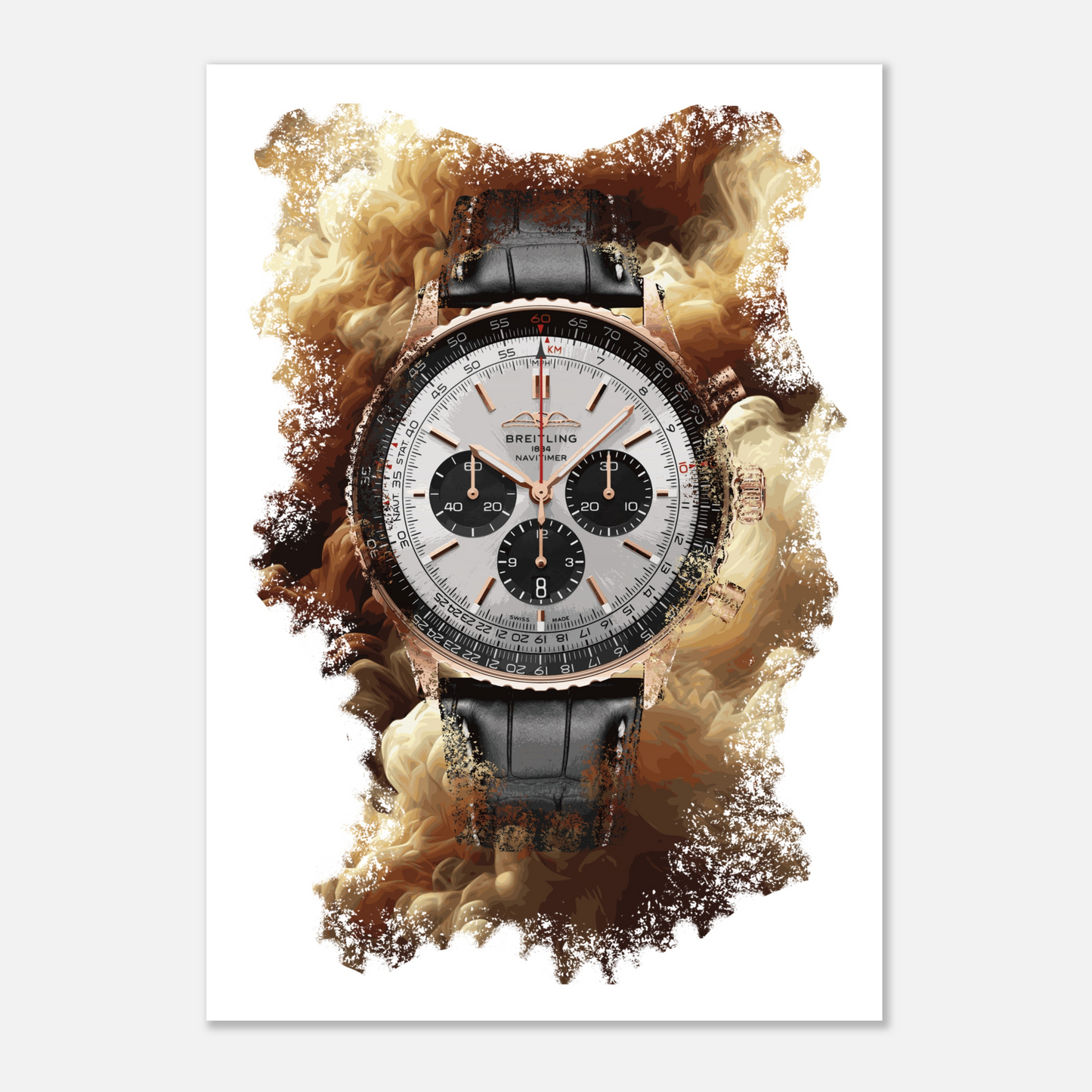 Navitimer B01 Chronograph Ref. RB0137241G1P1 Watch Art Print Poster