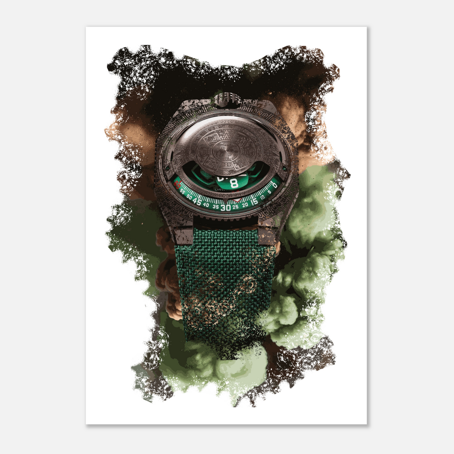 UR-100V Time and Culture Watch Art Print Poster