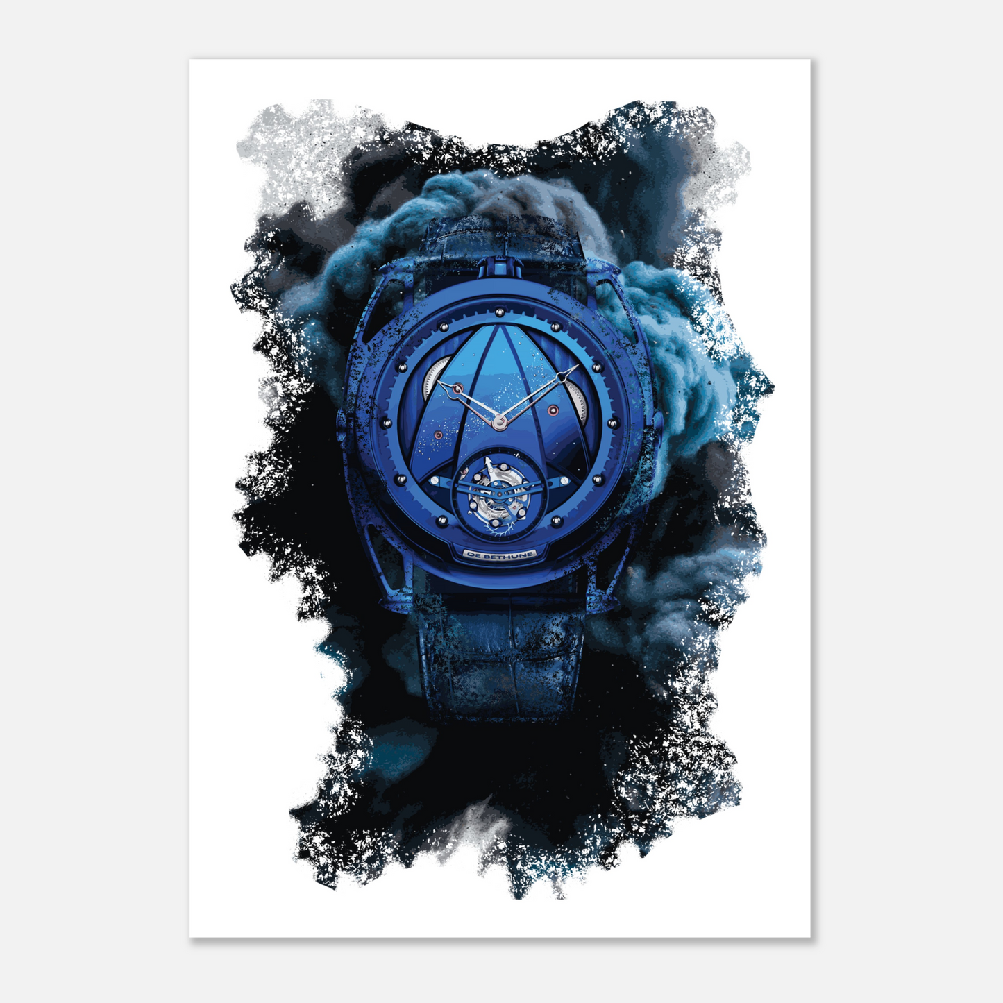 DB28 Kind of Blue Tourbillon Ref. DB28TBMW Watch Art Print Poster