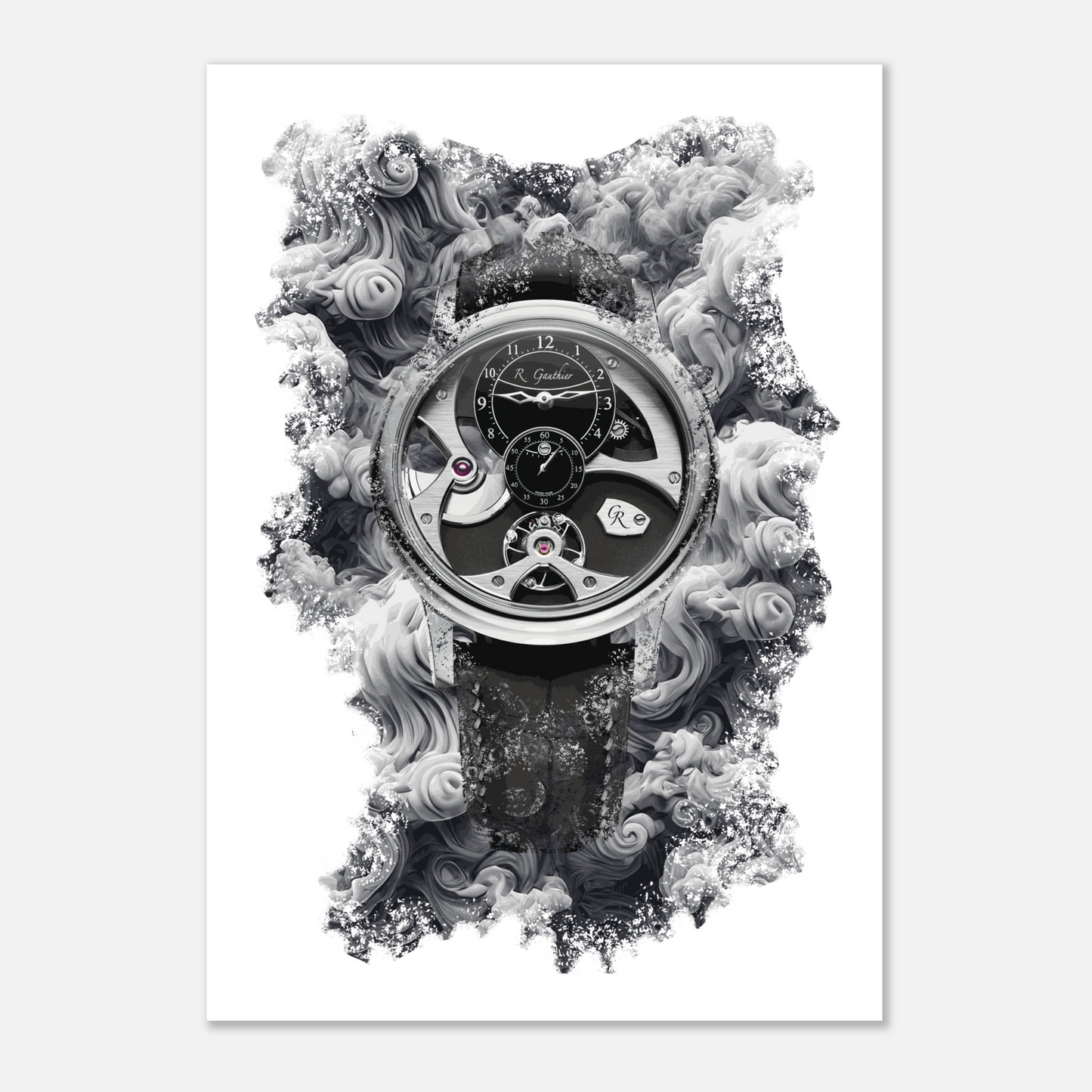 Insight Micro-rotor Natural Titanium Ref. MON00376 Watch Art Print Poster