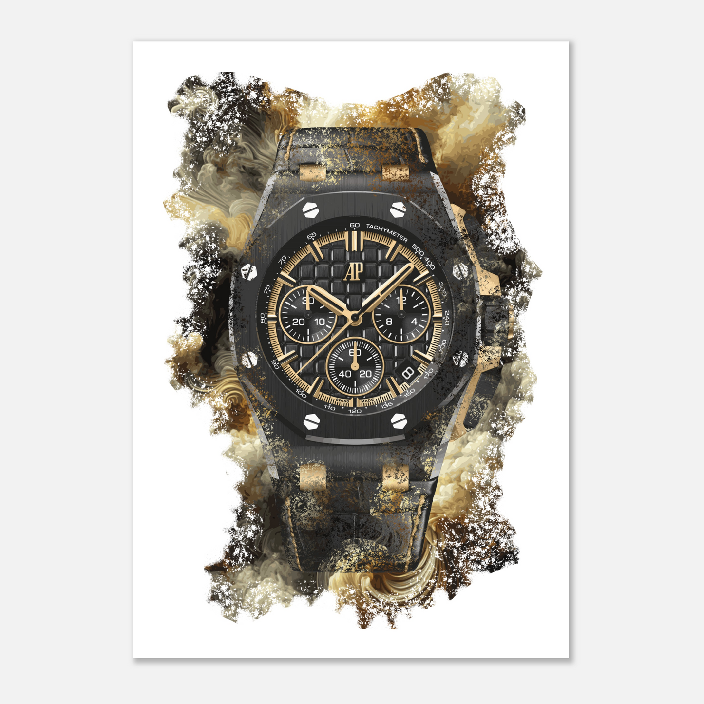 Royal Oak Offshore Selfwinding Chronograph Ref. 26420CE.OO.A127CR.01 Watch Art Print Poster