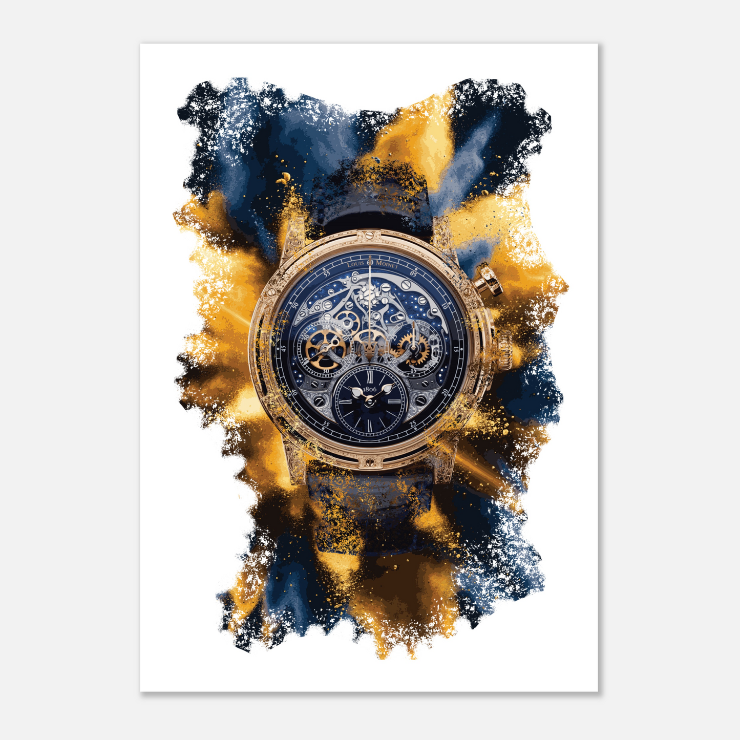 Memoris Red Eclipse Ref. LM-54.51.21 Watch Art Print Poster