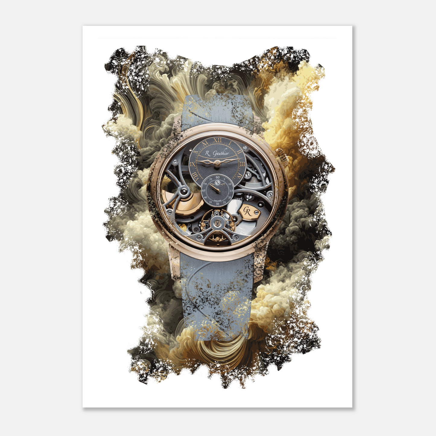 Insight Micro-rotor Squelette Red Gold Ref. MON00331 Watch Art Print Poster