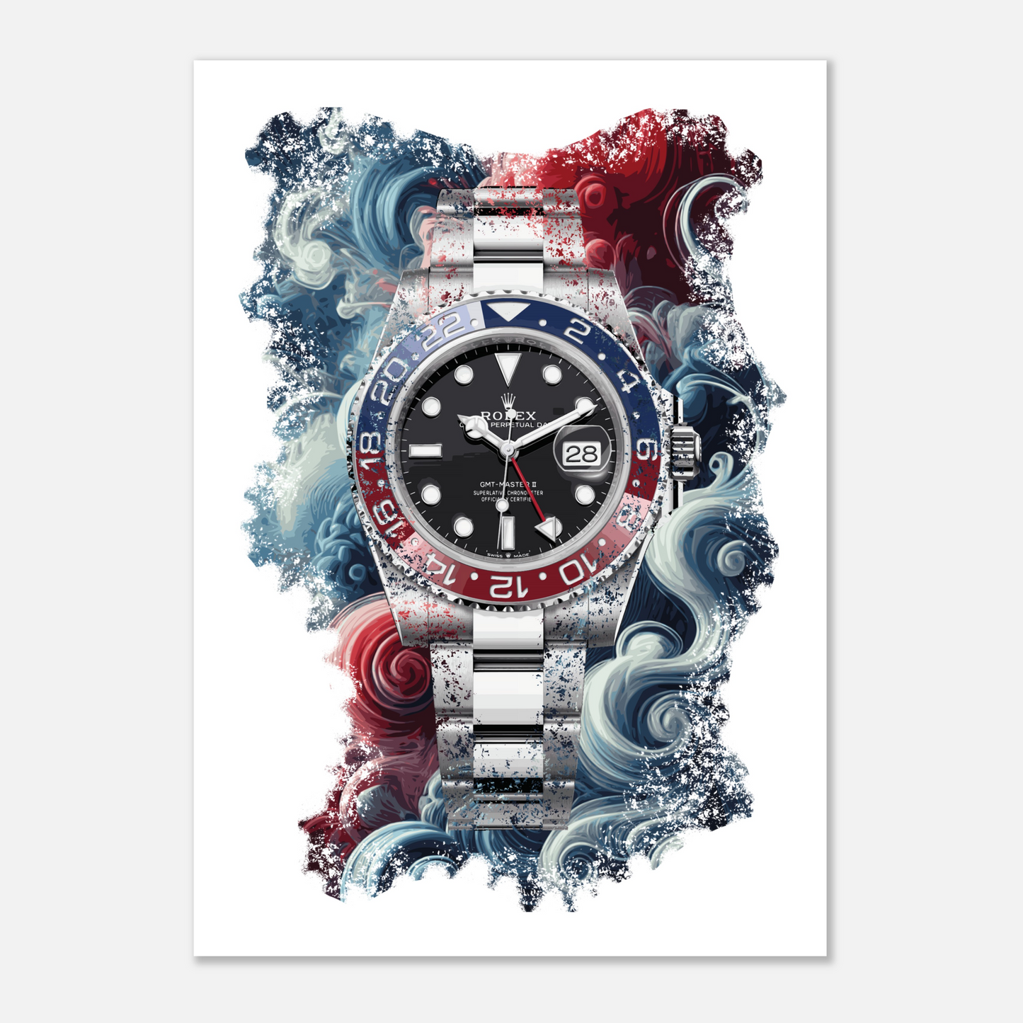 GMT-Master II Ref. 126710BLRO Watch Art Print Poster