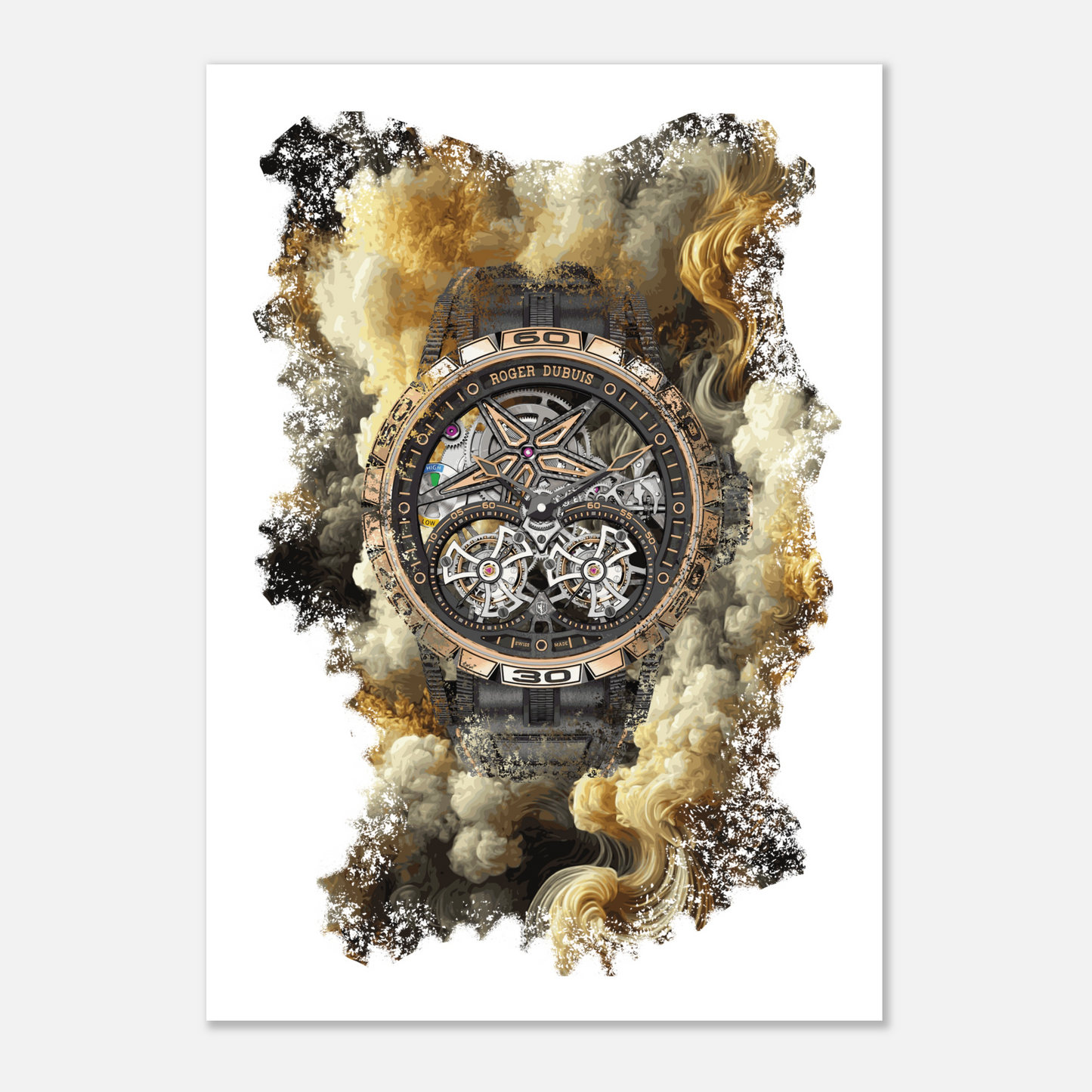 Excalibur Spider Carbon Ref. RDDBEX0674 Watch Art Print Poster
