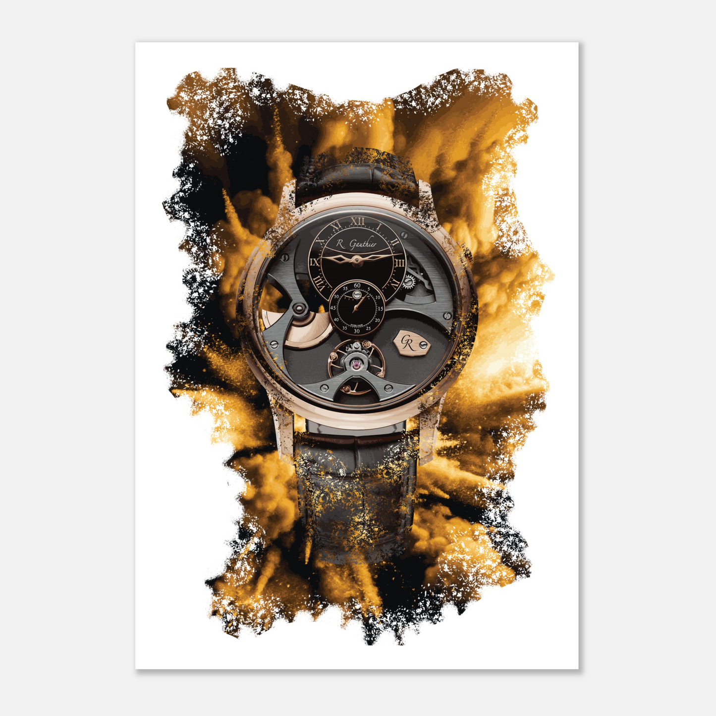 Insight Micro-rotor Red Gold Ref. MON00330 Watch Art Print Poster