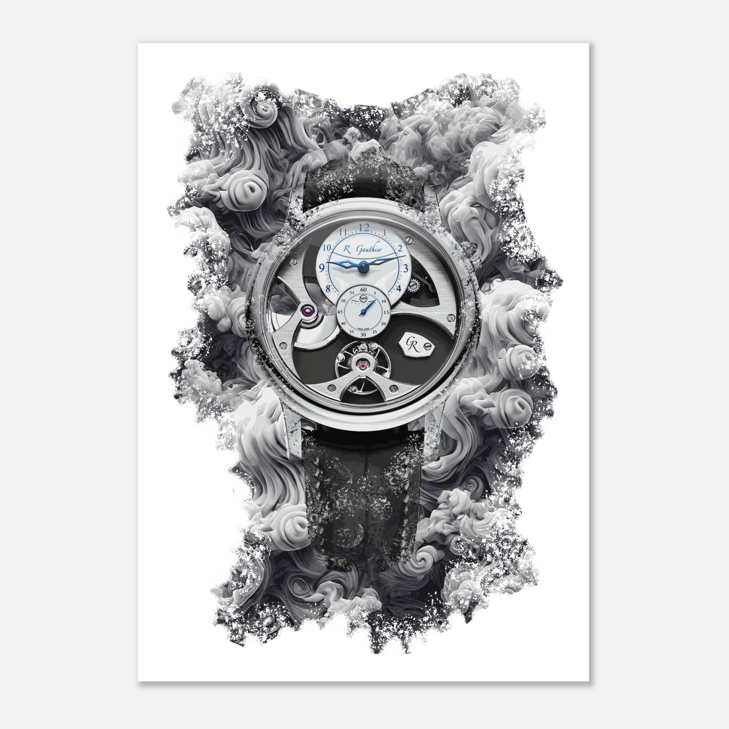 Insight Micro-rotor Natural Titanium Ref. MON00375 Watch Art Print Poster