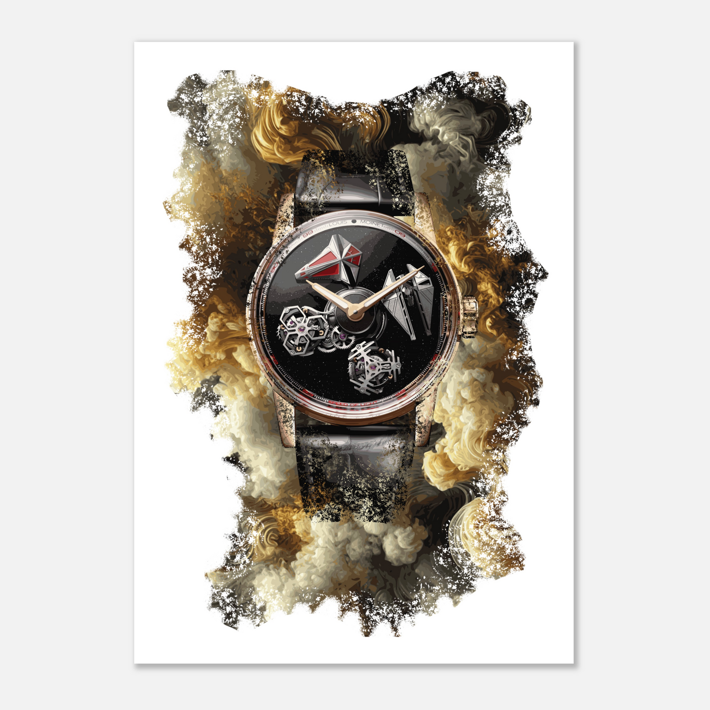 Space Revolution Ref. LM-104.50.51 Watch Art Print Poster