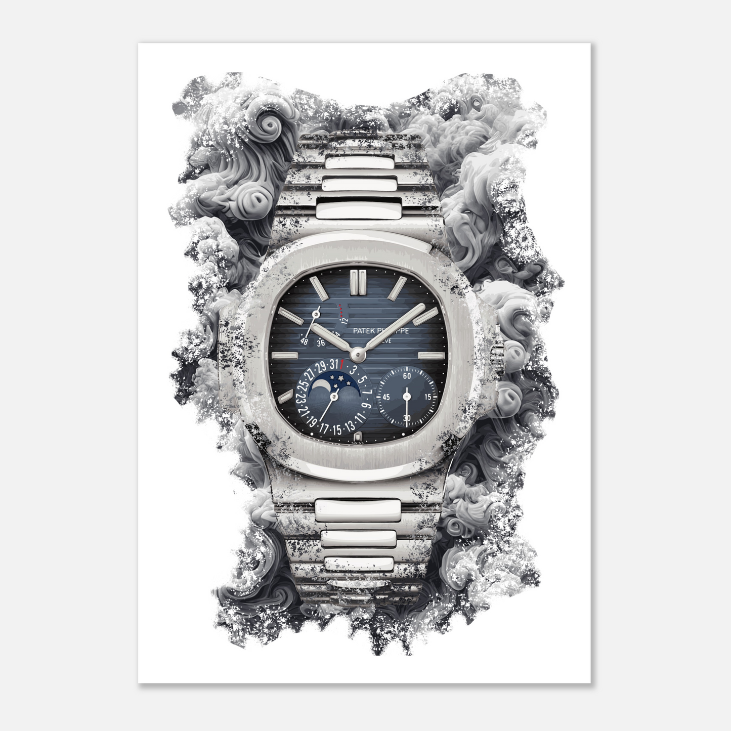Nautilus Ref. 5712/1A-001 Watch Art Print Poster