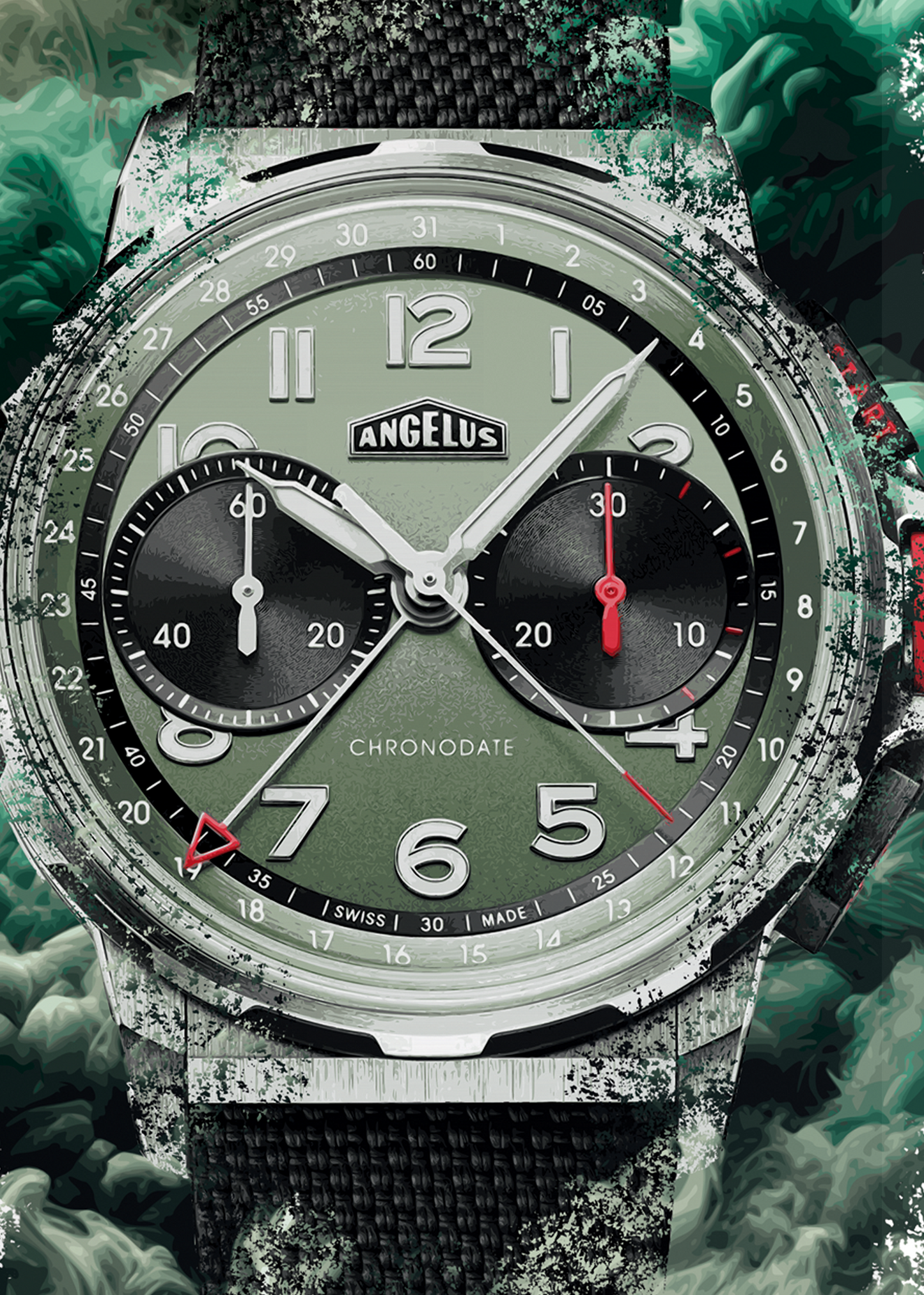 Chronodate Titanium Green Ref. 0CDZF.F01A.K009B Watch Art Print Poster