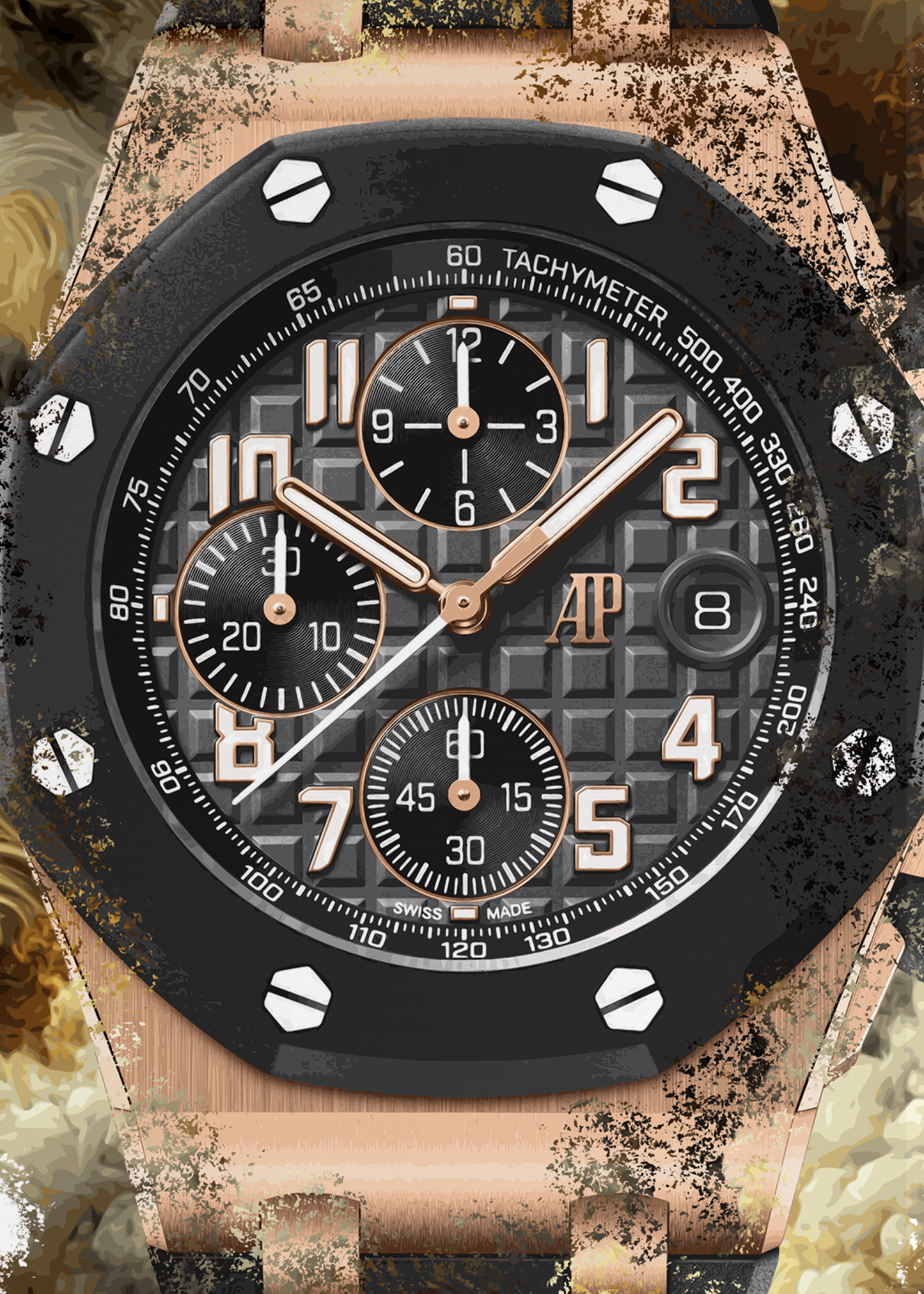 Royal Oak Offshore Selfwinding Chronograph Ref. 26238OK.OO.A002CA.01 Watch Art Print Poster