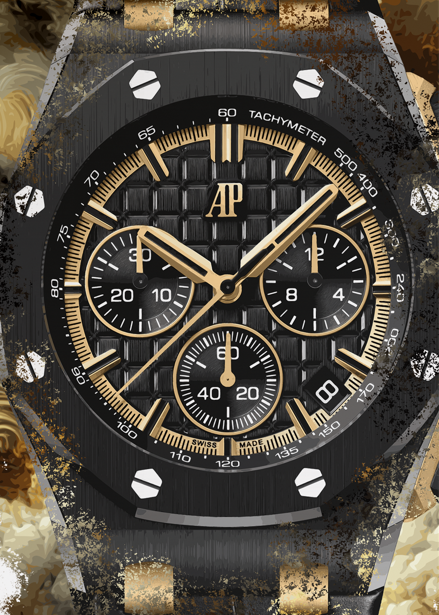 Royal Oak Offshore Selfwinding Chronograph Ref. 26420CE.OO.A127CR.01 Watch Art Print Poster