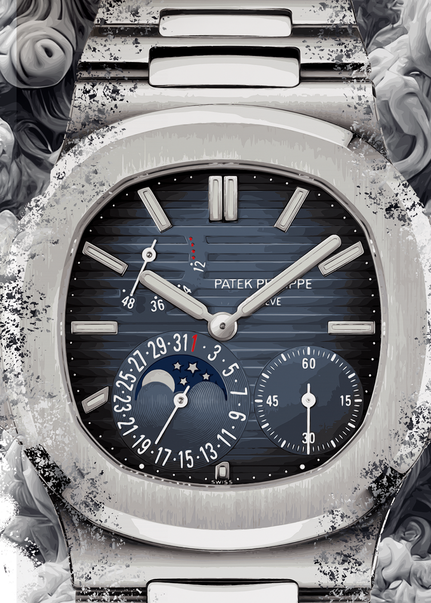Nautilus Ref. 5712/1A-001 Watch Art Print Poster