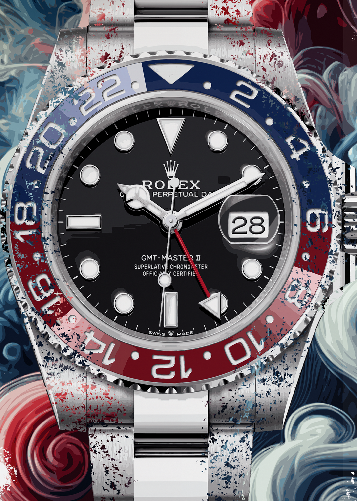 GMT-Master II Ref. 126710BLRO Watch Art Print Poster