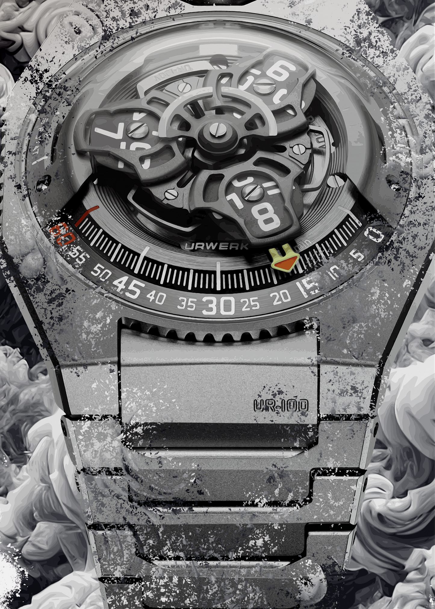 UR-100V Magic T Watch Art Print Poster