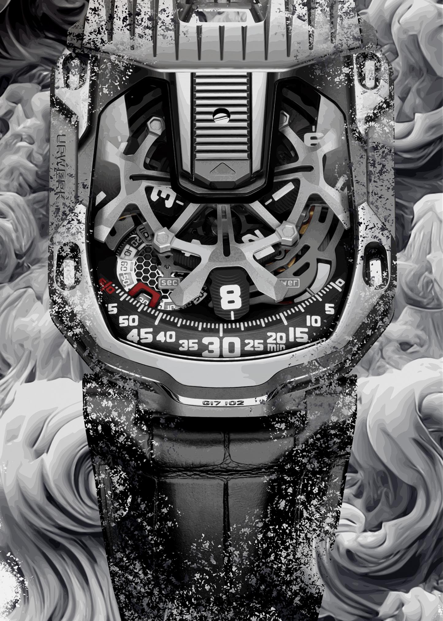 UR-105 CT Iron Watch Art Print Poster