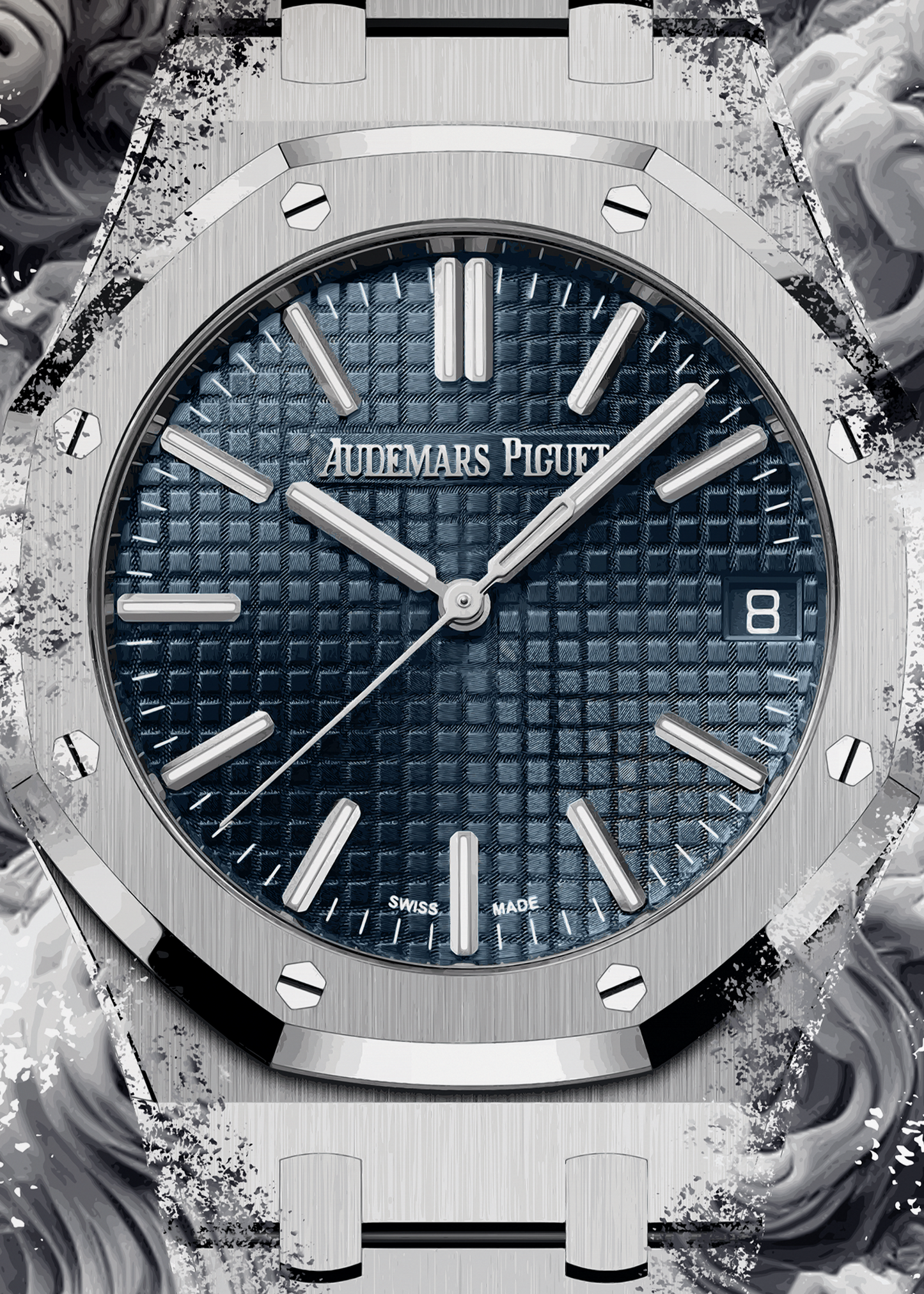 Royal Oak Ref. 15510ST.OO.1320ST.06 Watch Art Print Poster