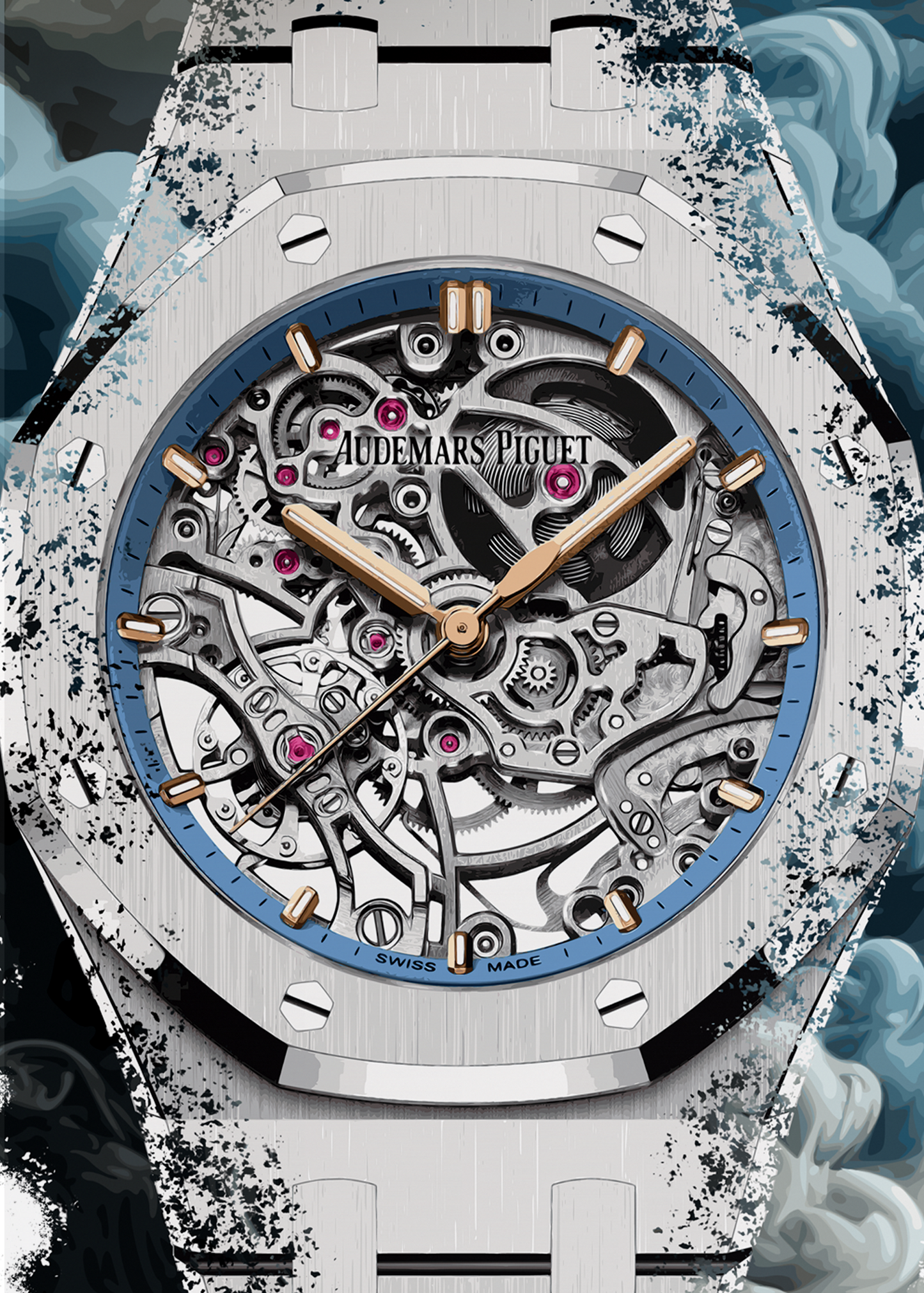 Royal Oak Ref. 15467BC.OO.1256BC.01 Watch Art Print Poster