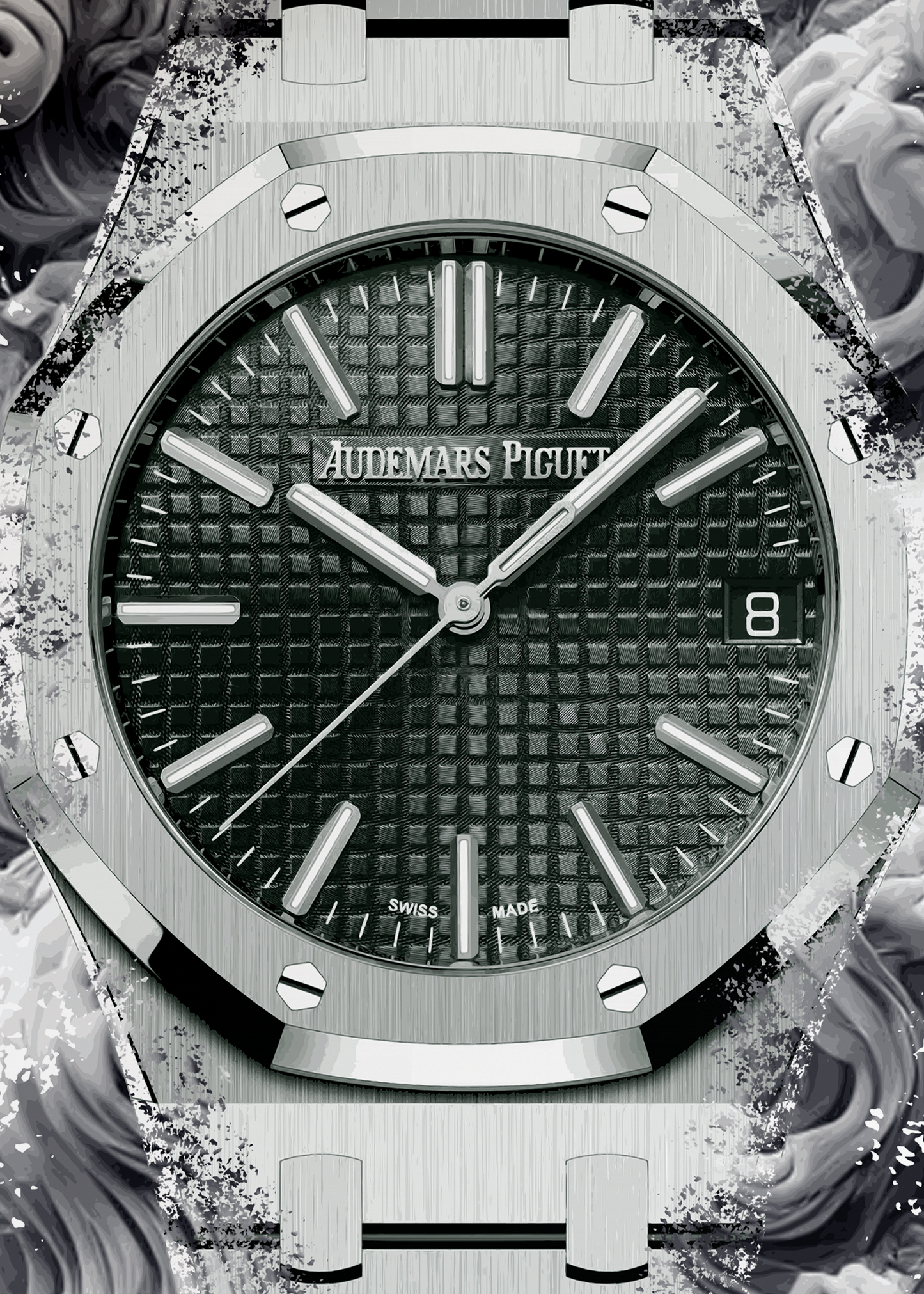 Royal Oak Ref. 15510ST.OO.1320ST.09 Watch Art Print Poster