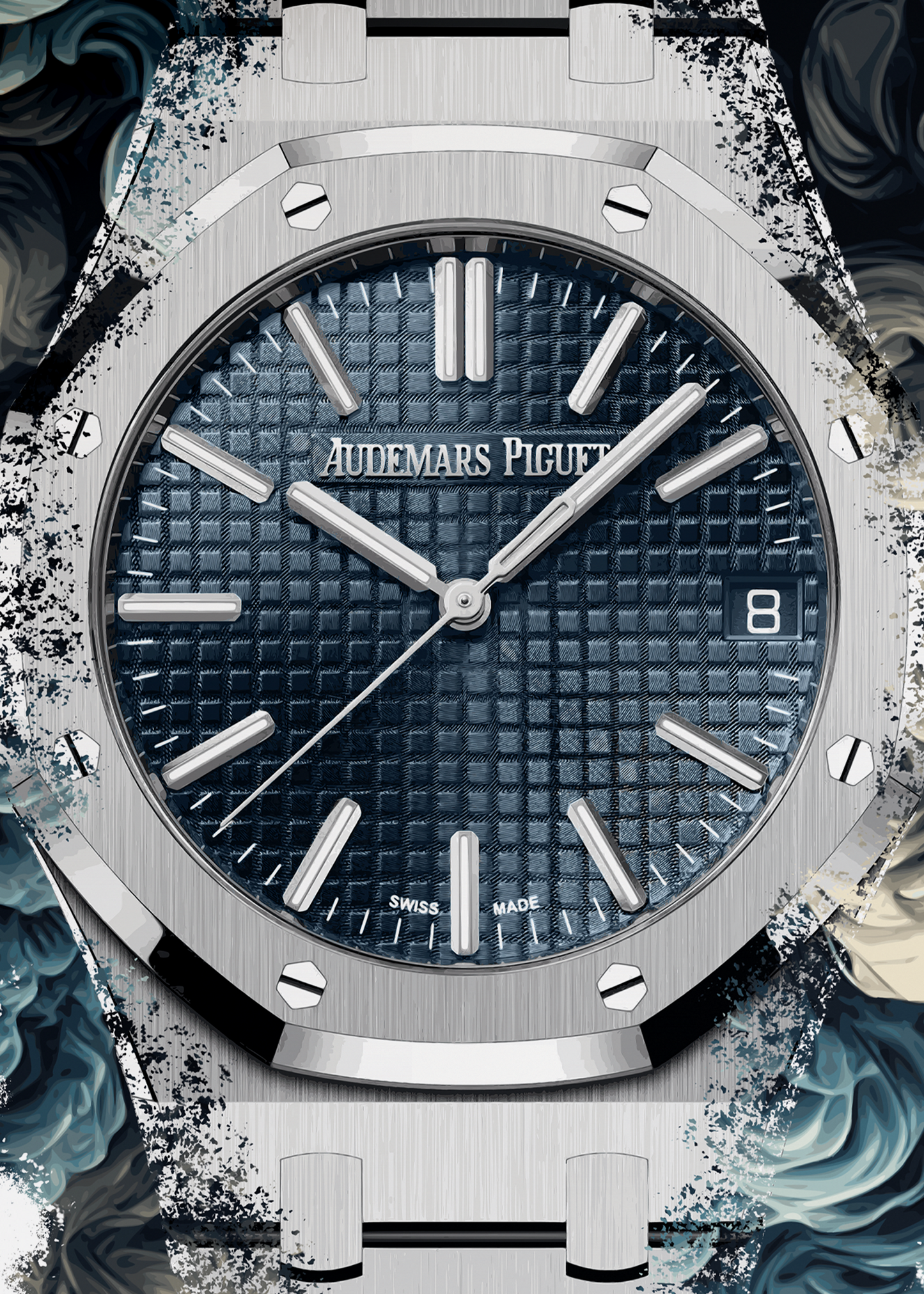 Royal Oak Ref. 15510ST.OO.1320ST.06 Watch Art Print Poster