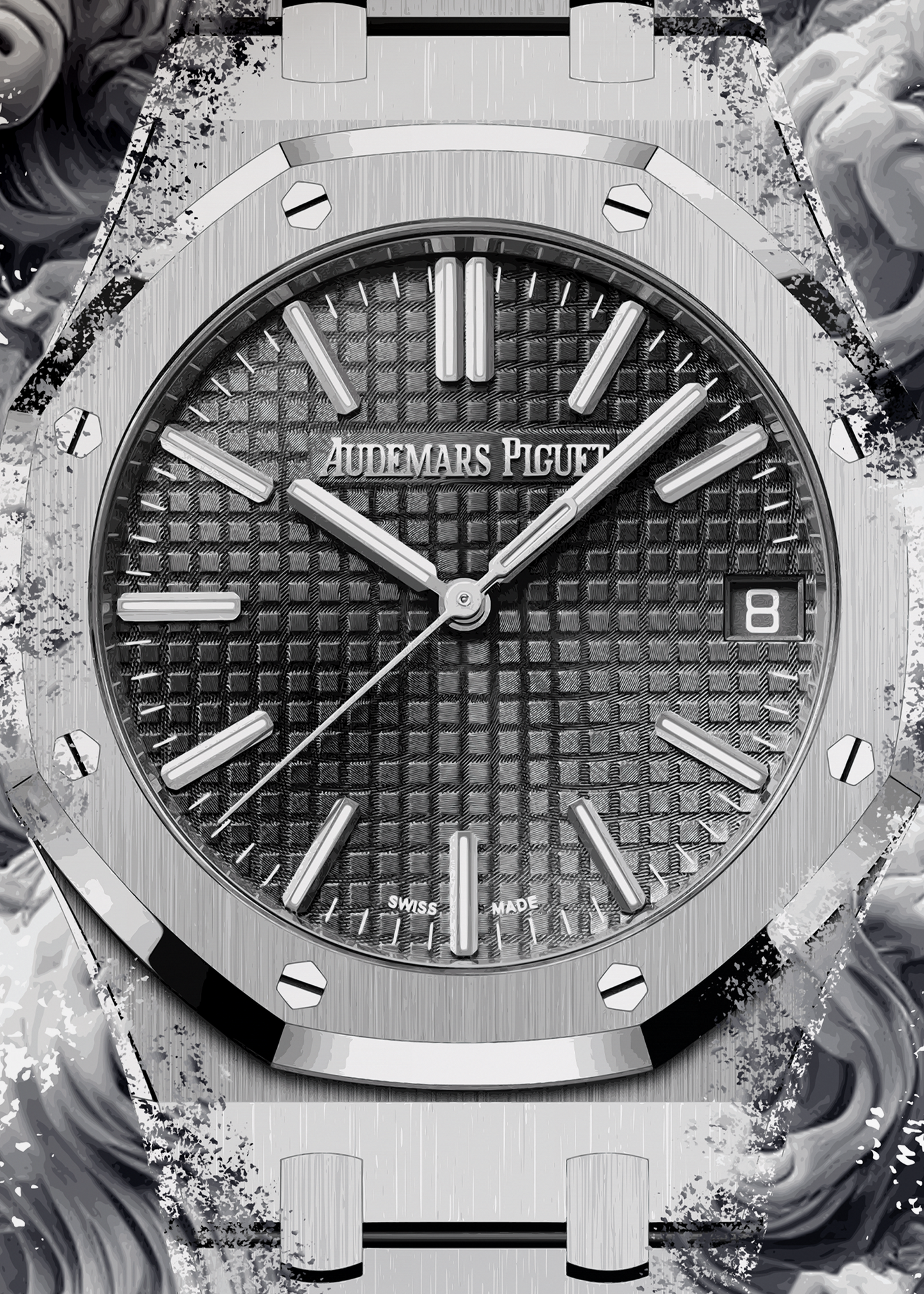 Royal Oak Ref. 15510ST.OO.1320ST.10 Watch Art Print Poster