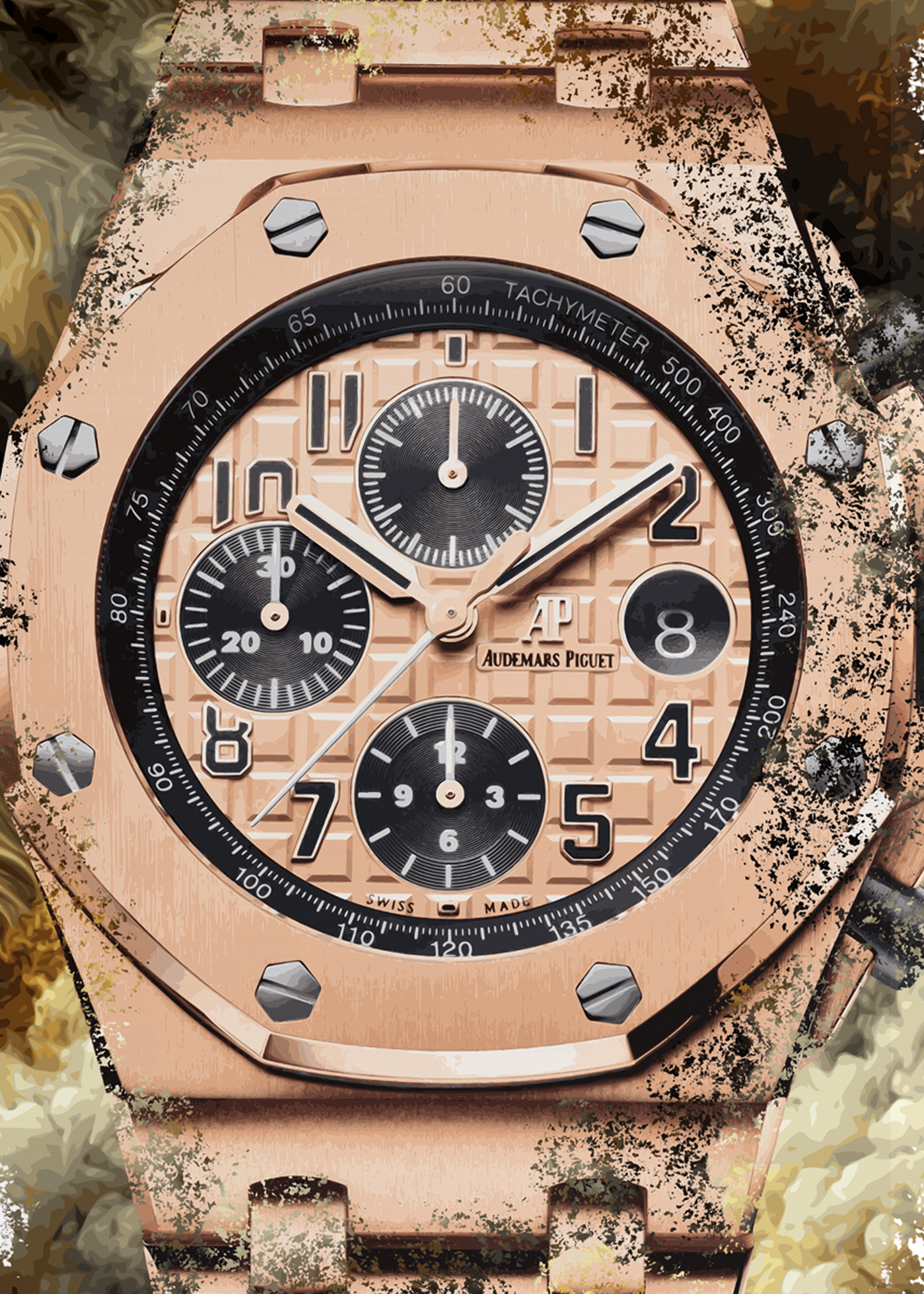 Royal Oak Offshore Chronograph Ref. 26470OR.OO.1000OR.01 Watch Art Print Poster