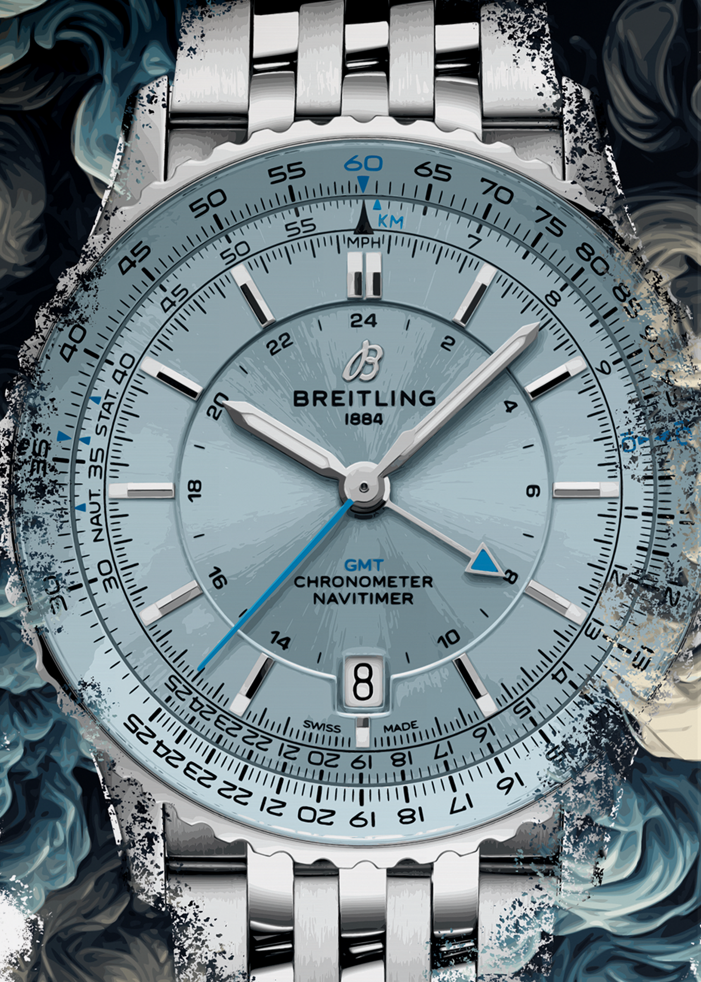 Navitimer Automatic GMT Ref. A32310171C1A1 Watch Art Print Poster