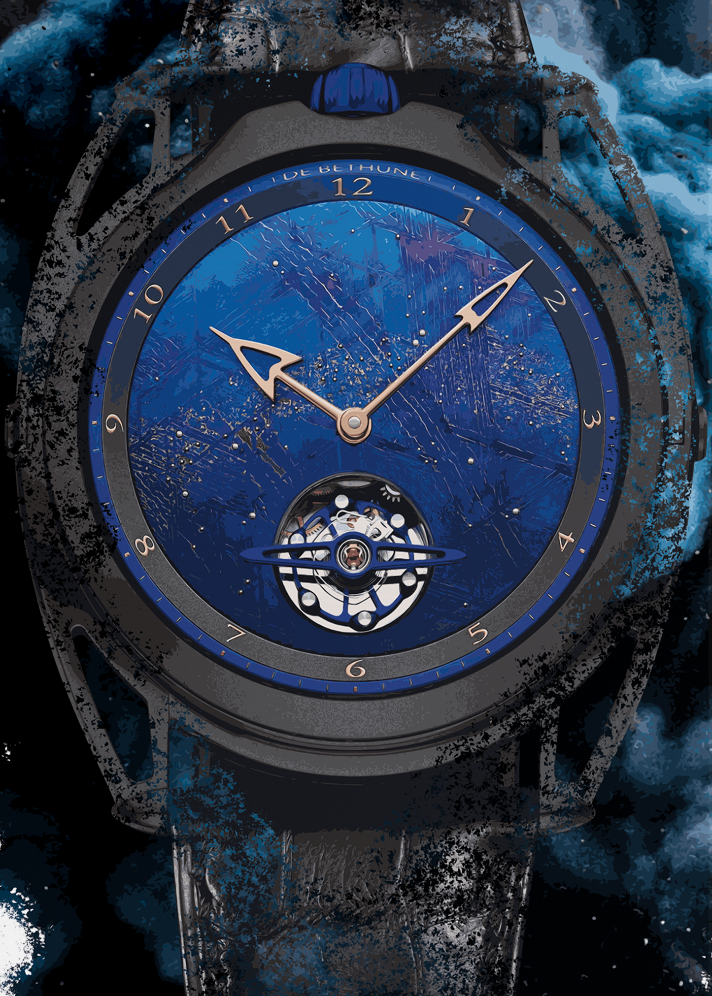 DB28XP Meteorite Ref. DB28XPZM Watch Art Print Poster